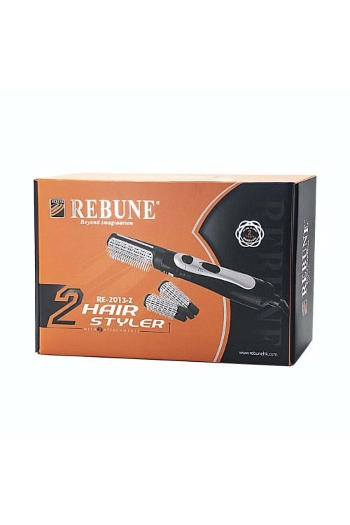 مصفف الشعر بالهواء الساخن 2 في 1 من ري-2013 - فرشاة وملحق تكثيف، أسود