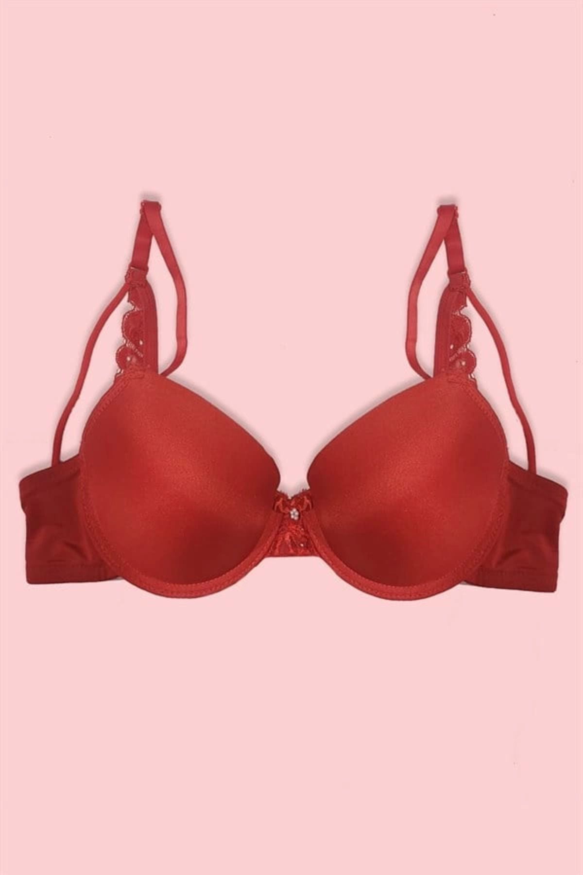 Moda Şahsenem Kırmızı Destekli Sütyen 977