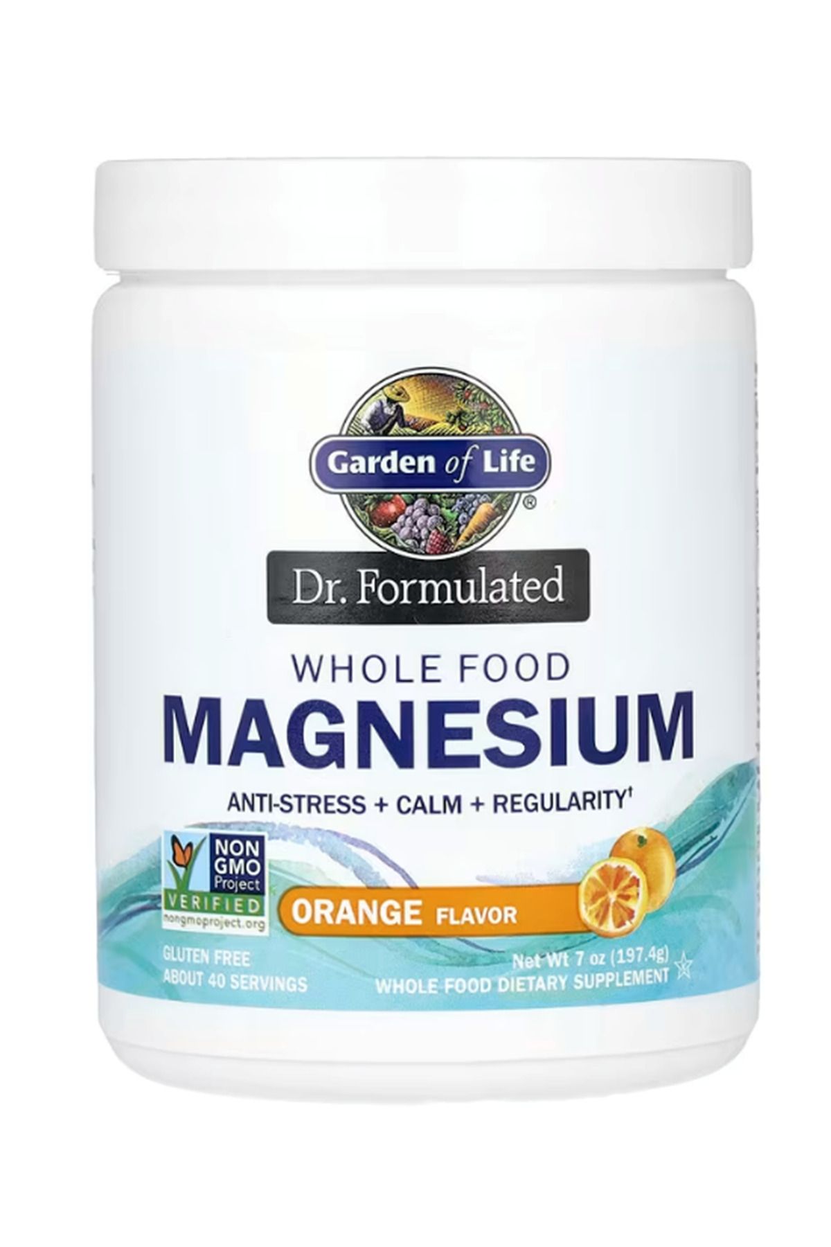 GARDEN OF LIFE , Dr. Formulated, Whole Food Magnesium, Orange, 7 oz (197.4 g).Abd Menşei