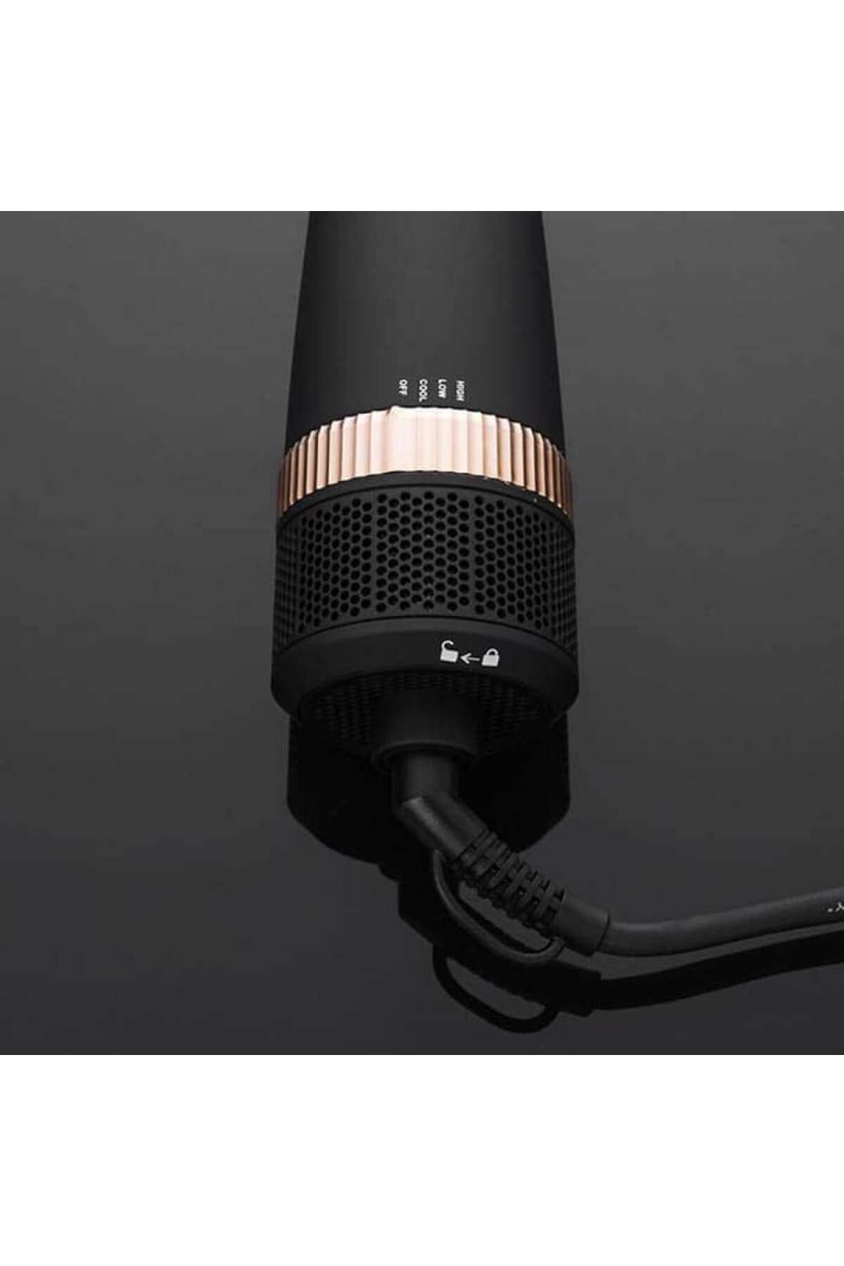 مجفف الشعر الأيوني Re-8888 بقوة 1300 واط - تقنية الأيونات السالبة، لون أسود