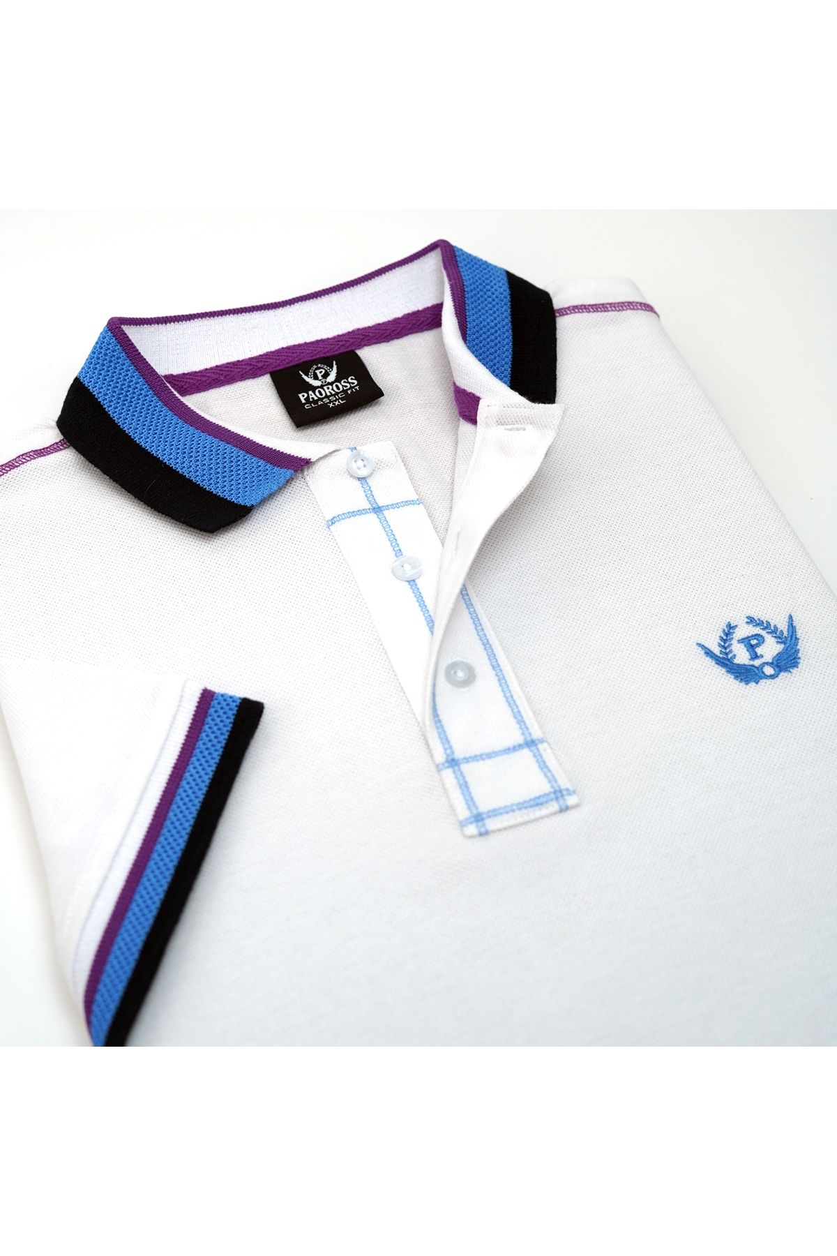 PAOROSS % 100 Giza Pamuk Premium Kalite Erkek Beyaz Klasik Polo Yaka T-shirt Özel Şık Ve Rahat Tasarım 2025