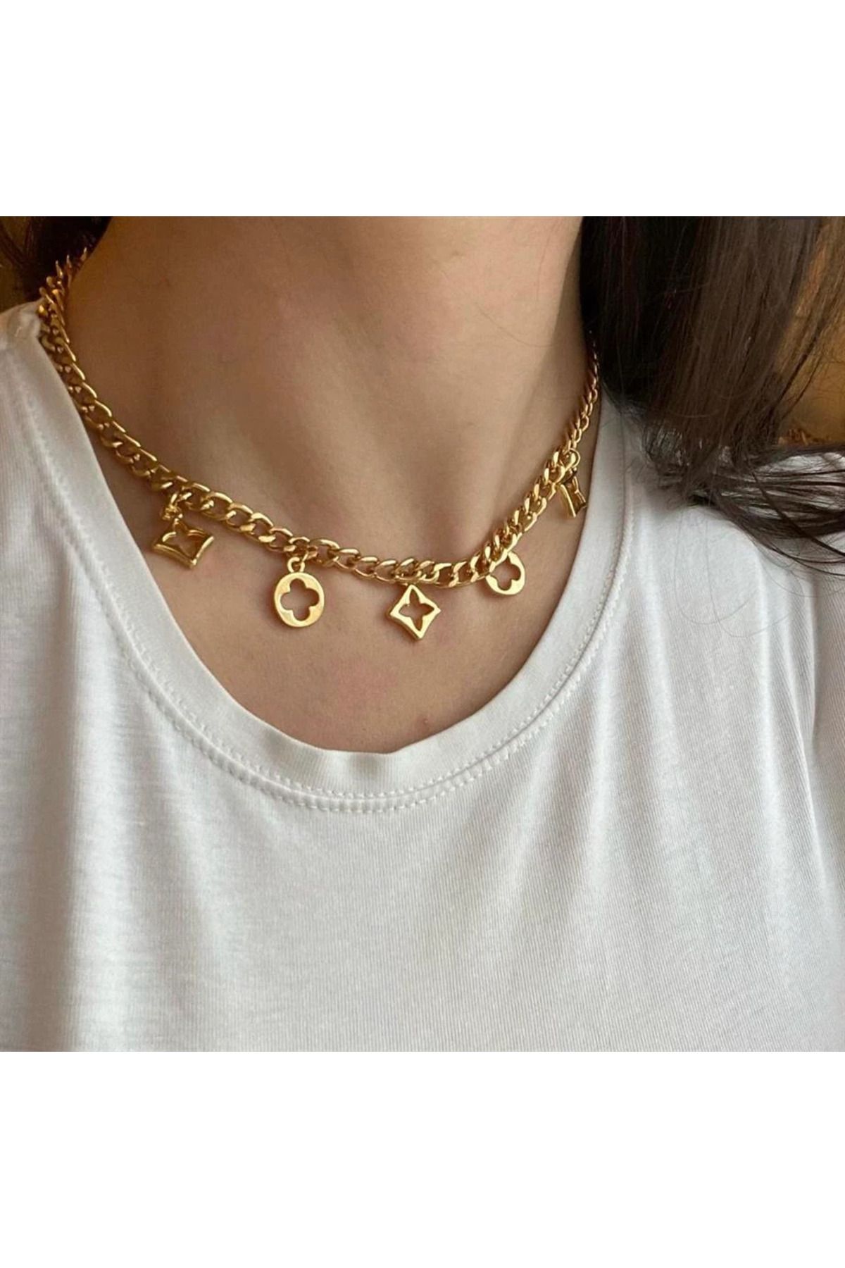 DHDmoda Gold Tasarım Kolye