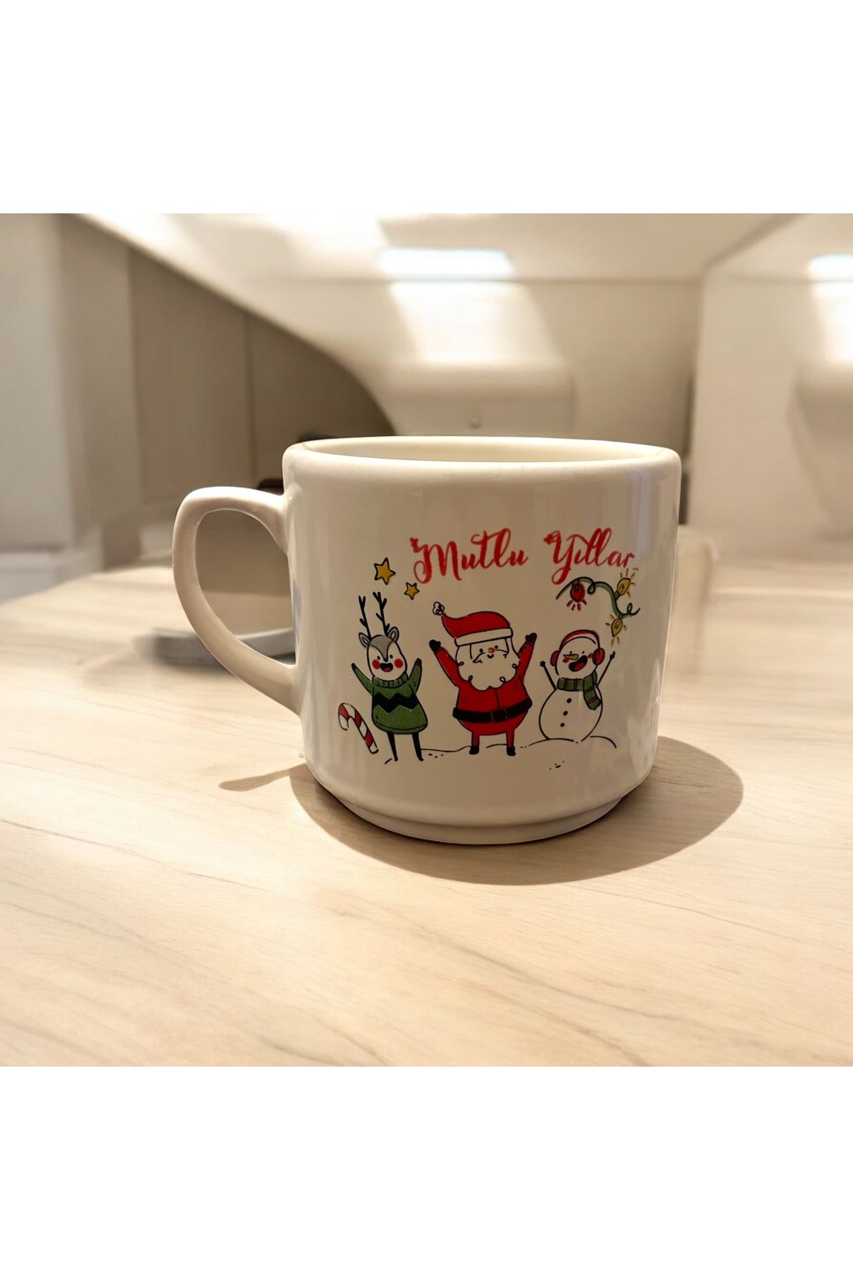 Giftorium Group Noel Baba Kardan Adam Yılbaşı Konseptli Kupa Bardak Mug 200 Ml