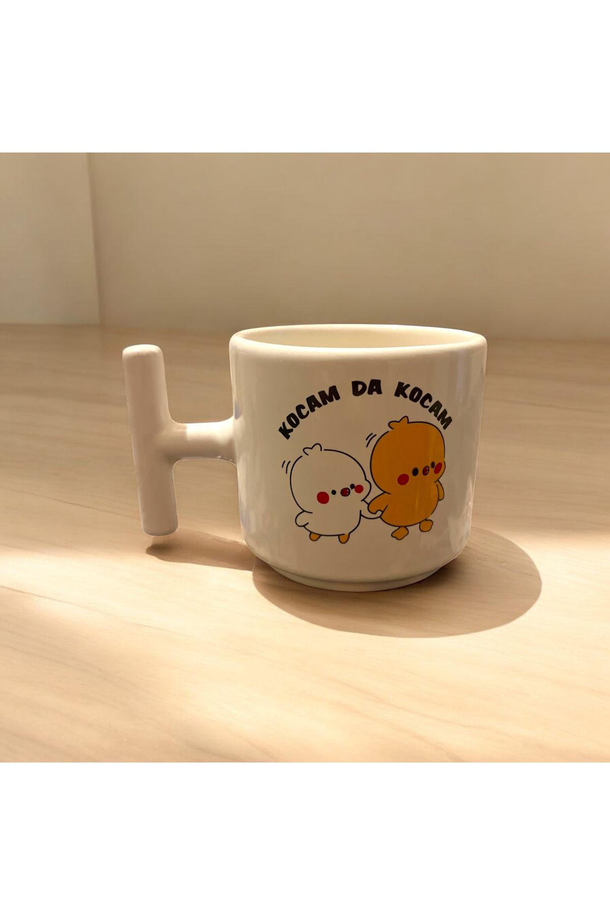Giftorium Group T Kulplu Civcivli Kocam Da Kocam Yazılı Kupa Bardak Mug 200 Ml
