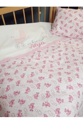 Baby Clime İsimli Nakışlı Bebek Uyku Seti – 5 Parça – %100 Pamuk – 100x150 cm...