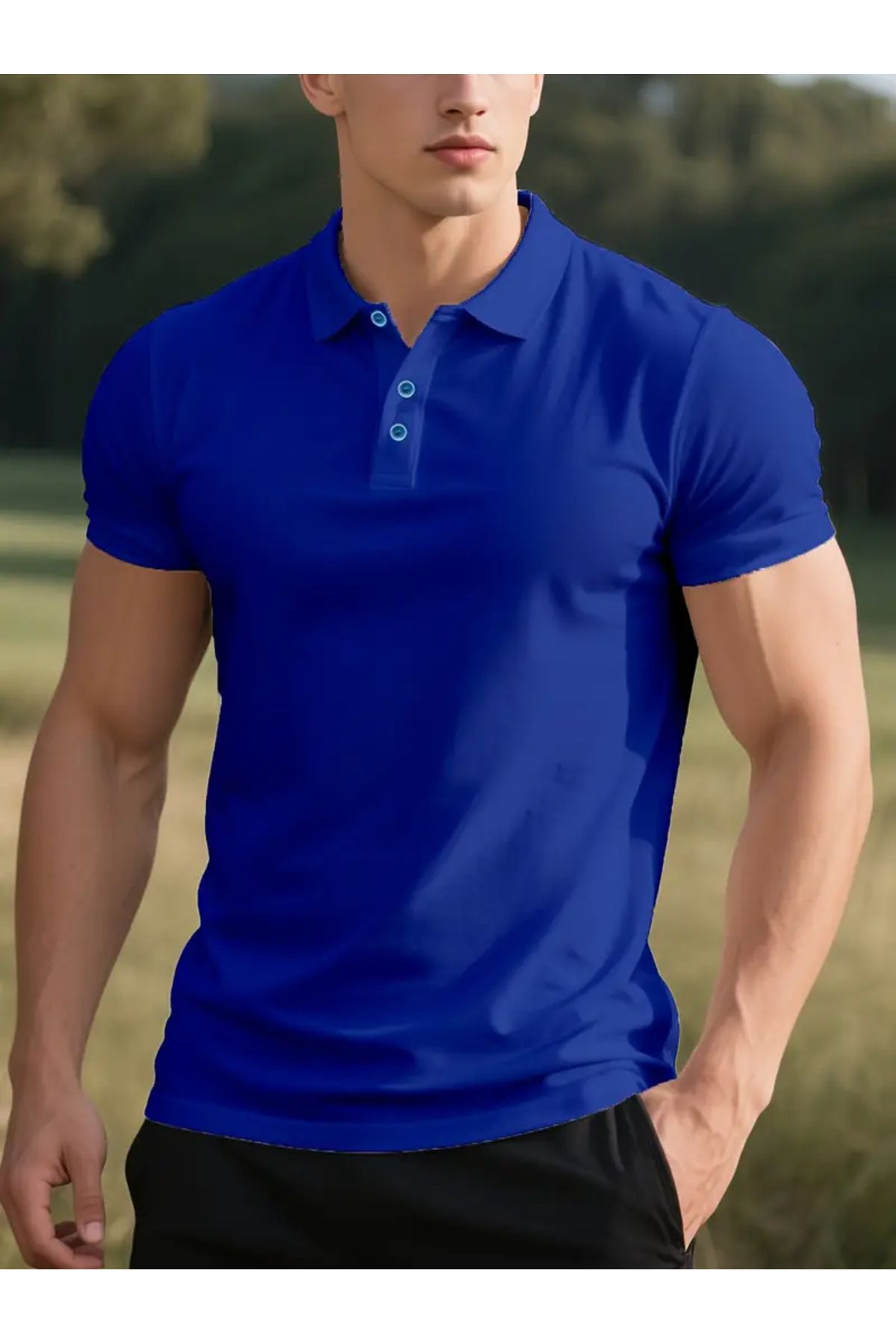LEIVOR Polo Yaka Regular Fit Erkek Pamuk T-shirt