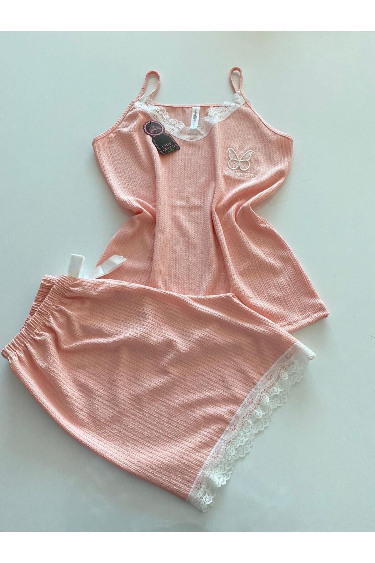 Lady Queen bürümcük şortlu pijama takımı