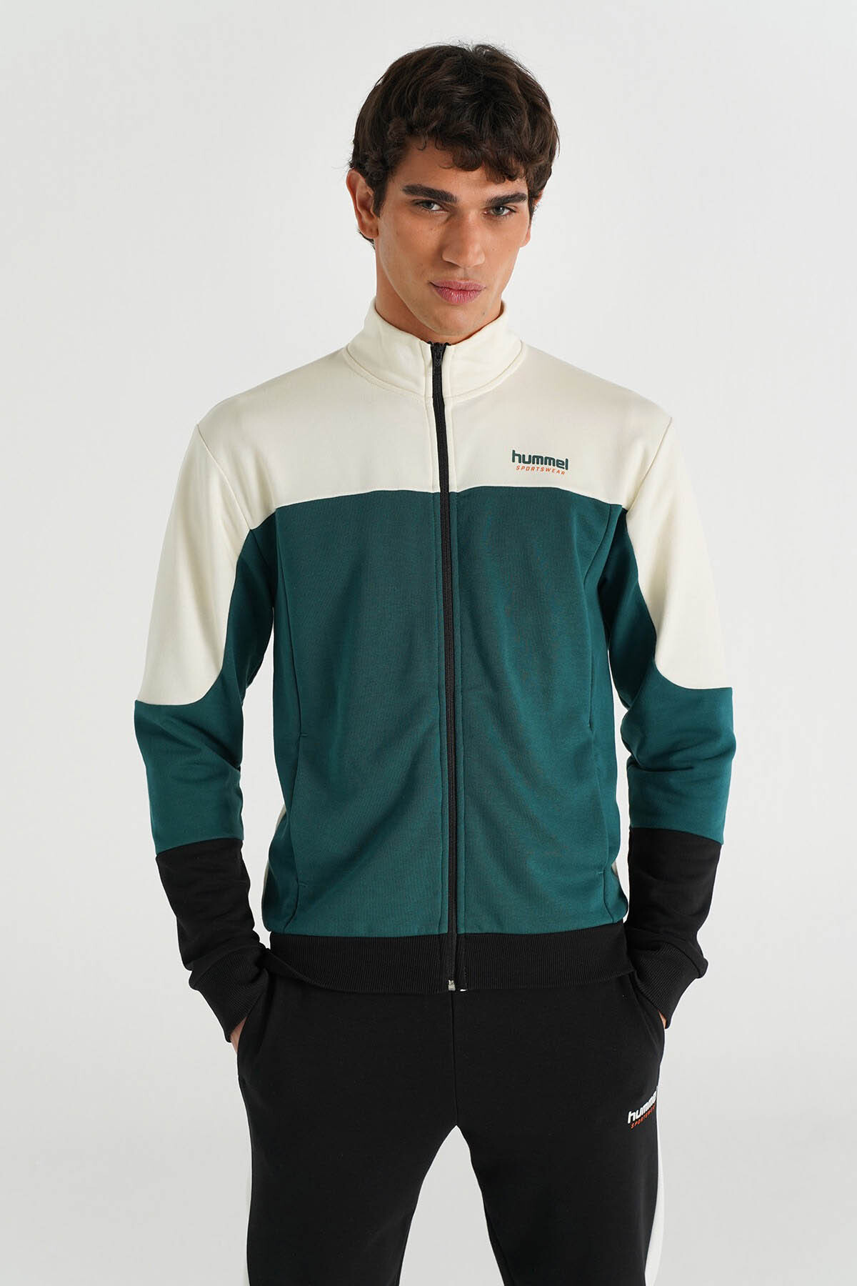 کاپشن مردانه سبز Hmlwesler Zip 922327-9815 هامل ژاکت اسپرت hummel