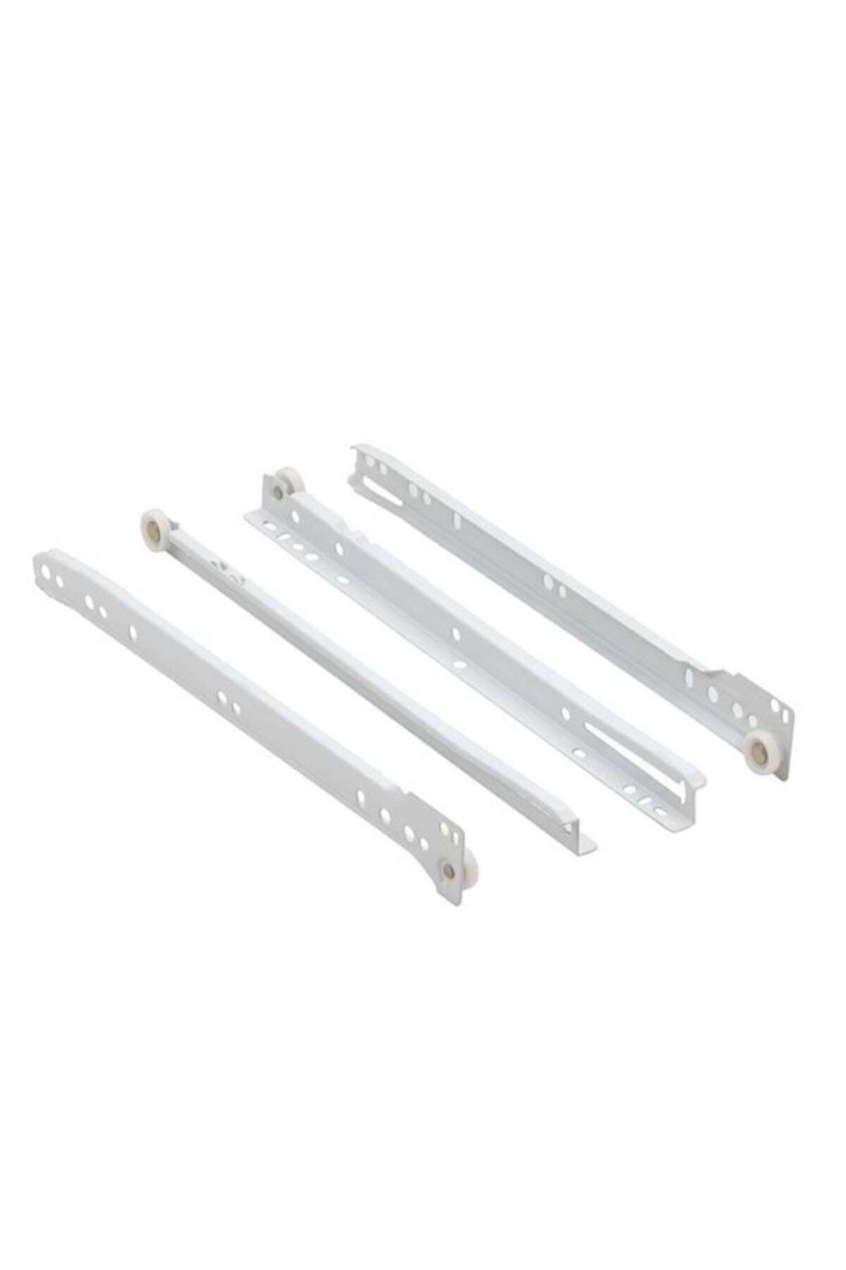YENİLER Standart Çekmece Kızağı Dolap Çekmece Rayı Beyaz 50 cm (1 Takım)