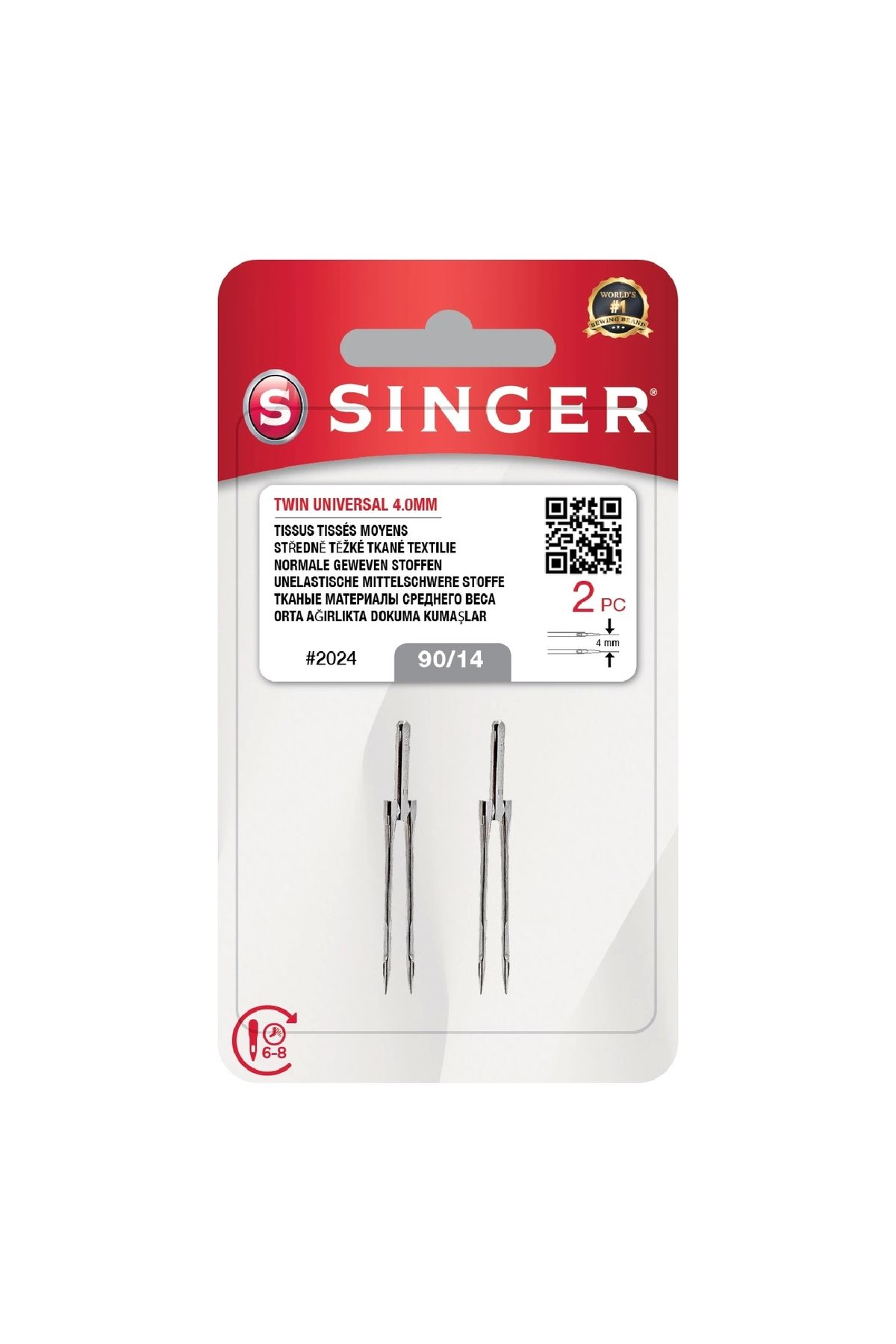 P Parla Çift İğne 4Mm. (2'Li Blister/14 No.)
