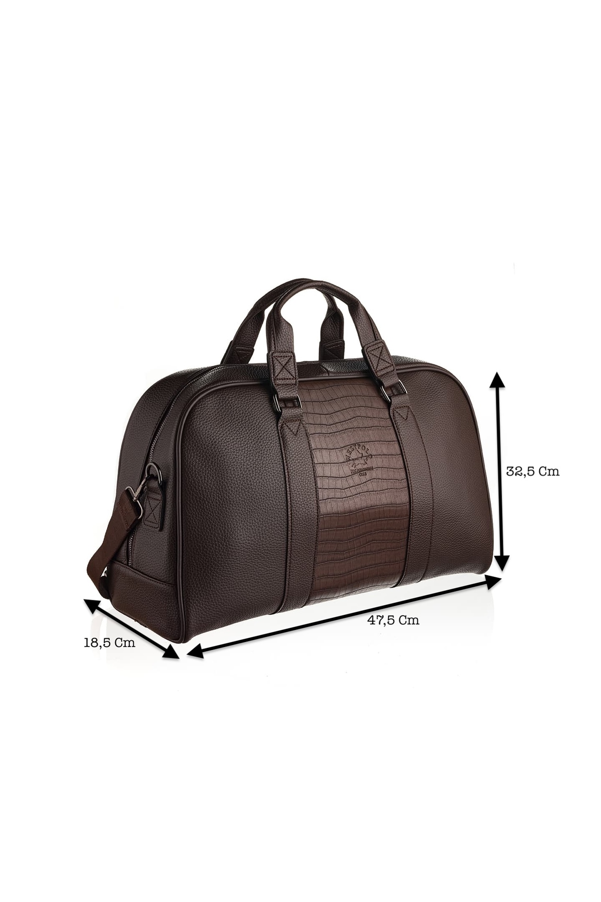 Westpolo  Unisex Vegan Deri Seyahat, Spor Çantası - Kahverengi