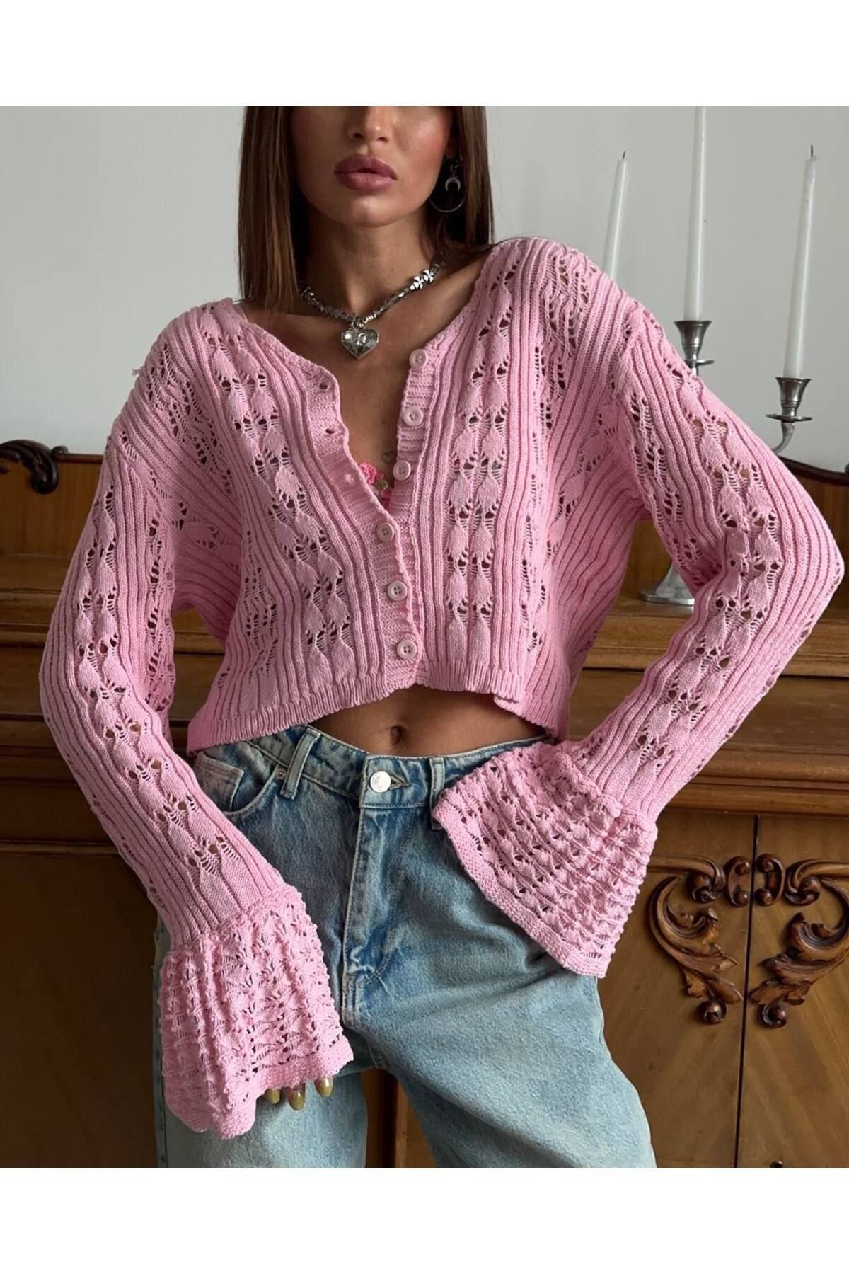 Abalı Yeni sezon _ % 100 Cotton Ajurlu yazlık ,yumuşak hırka ,Alhawi model.