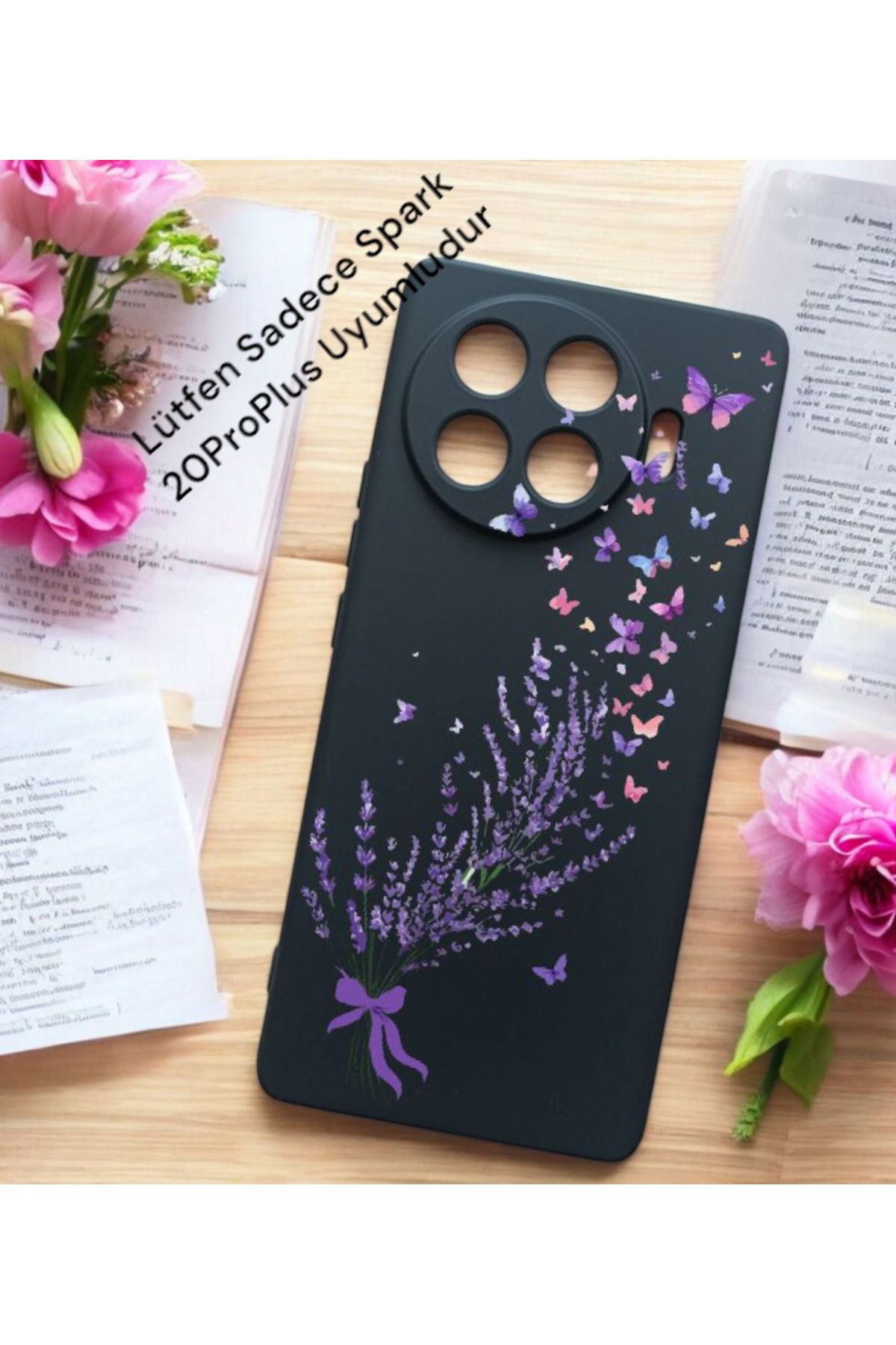 Kılıforyum Tecno Spark 20 Pro Plus Kılıf İçi Kadife Baskılı Kılıf