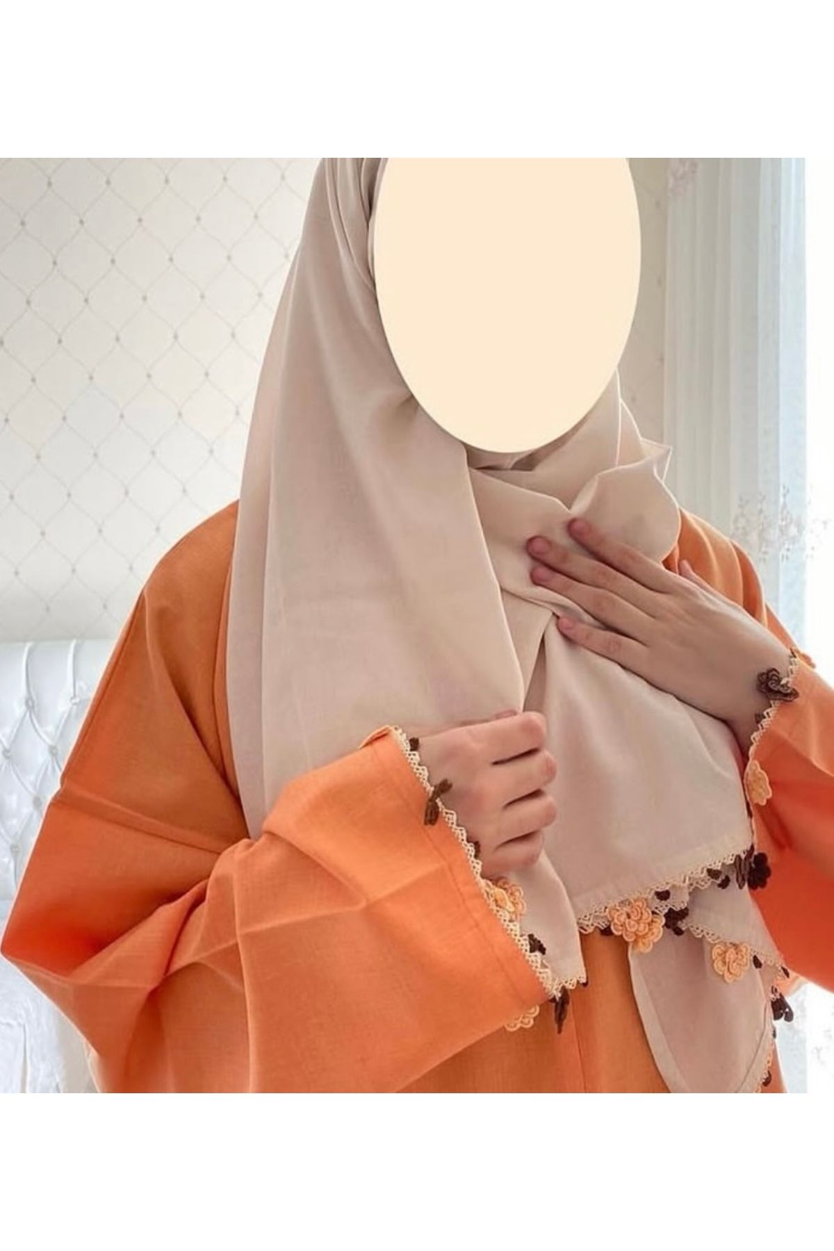 Nimet Abla Butik El işlemeli namaz elbise takımı