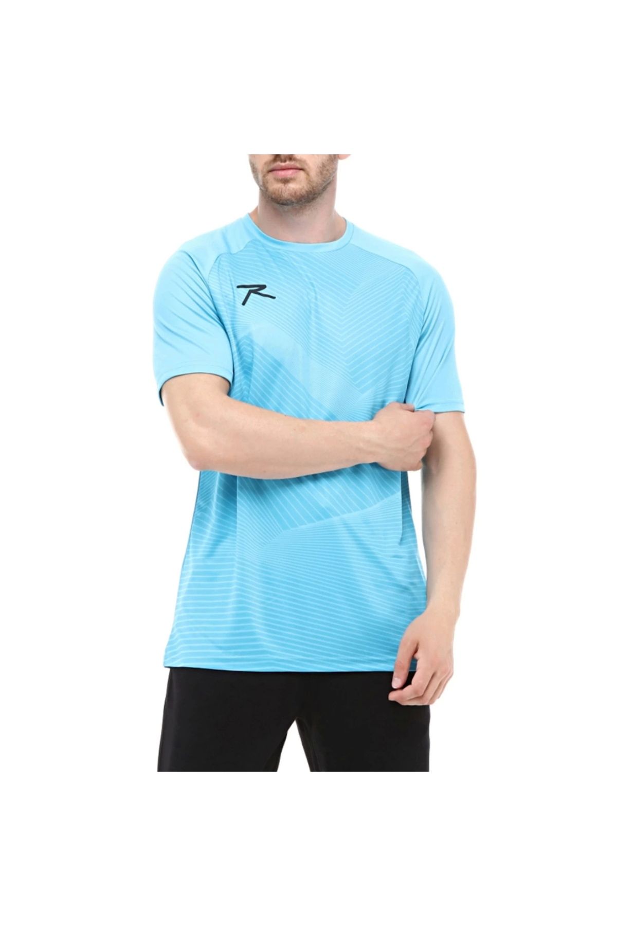 raru Unisex Dijital Baskılı T-Shirt JUSTA TURKUAZ