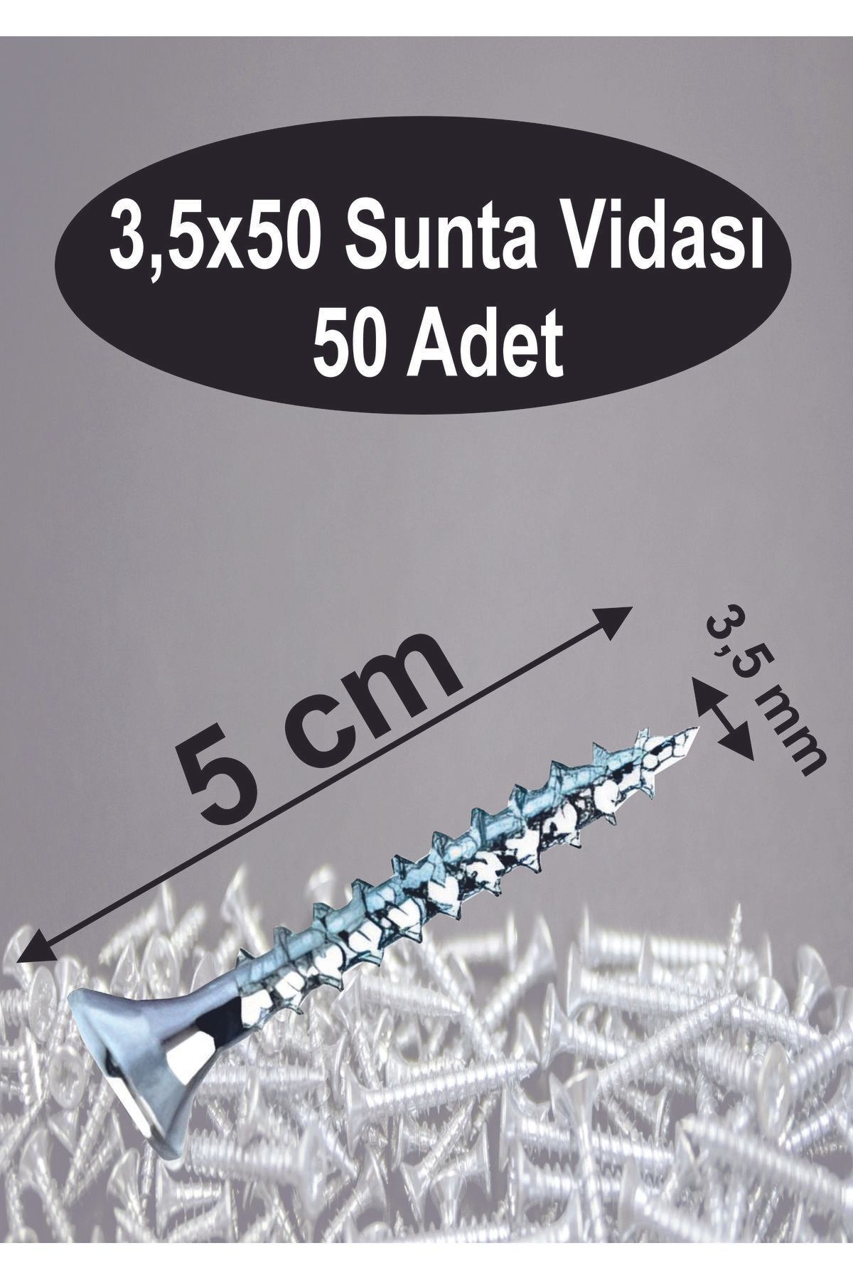 Dempol 3,5x50 Sunta Vidası 50 Adet