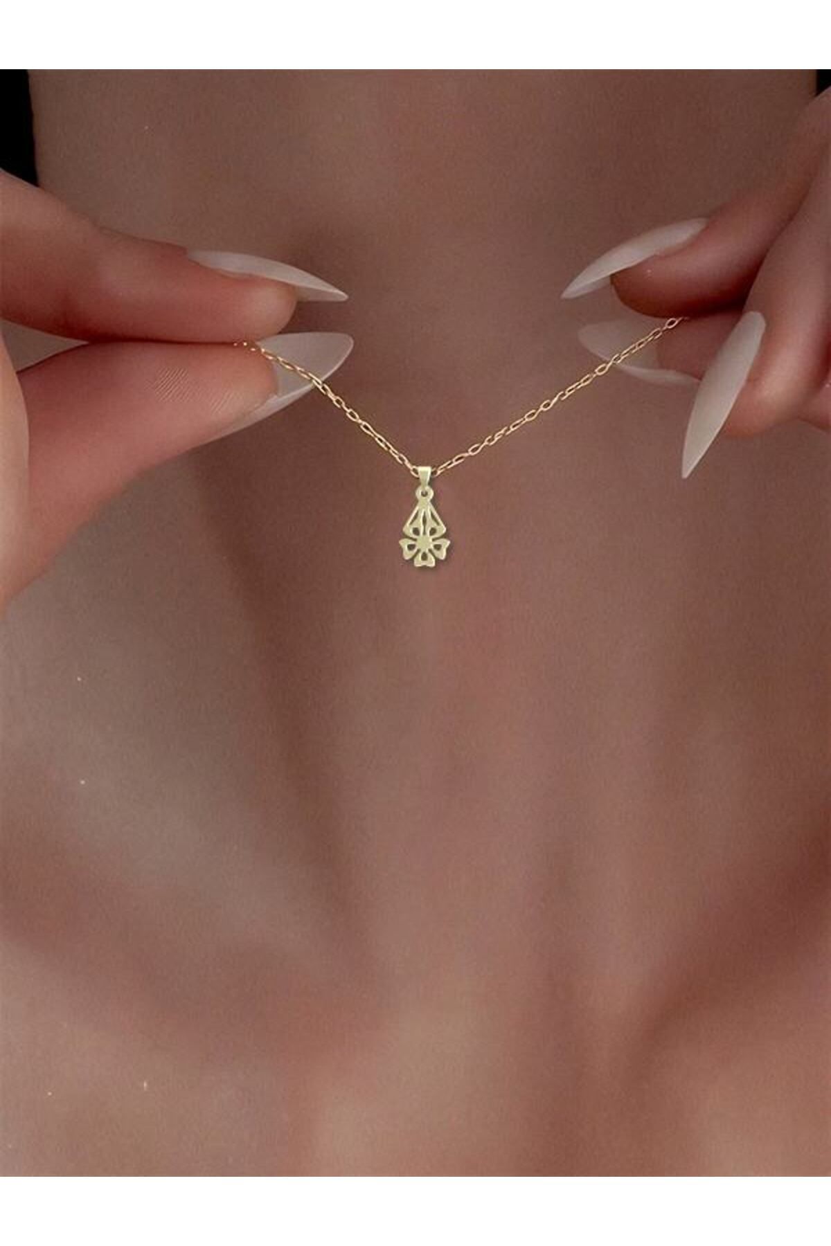 JEWELAi 14 ayar altın Çiçek Kolye Ucu 1 gr, KC10083 Kodlu
