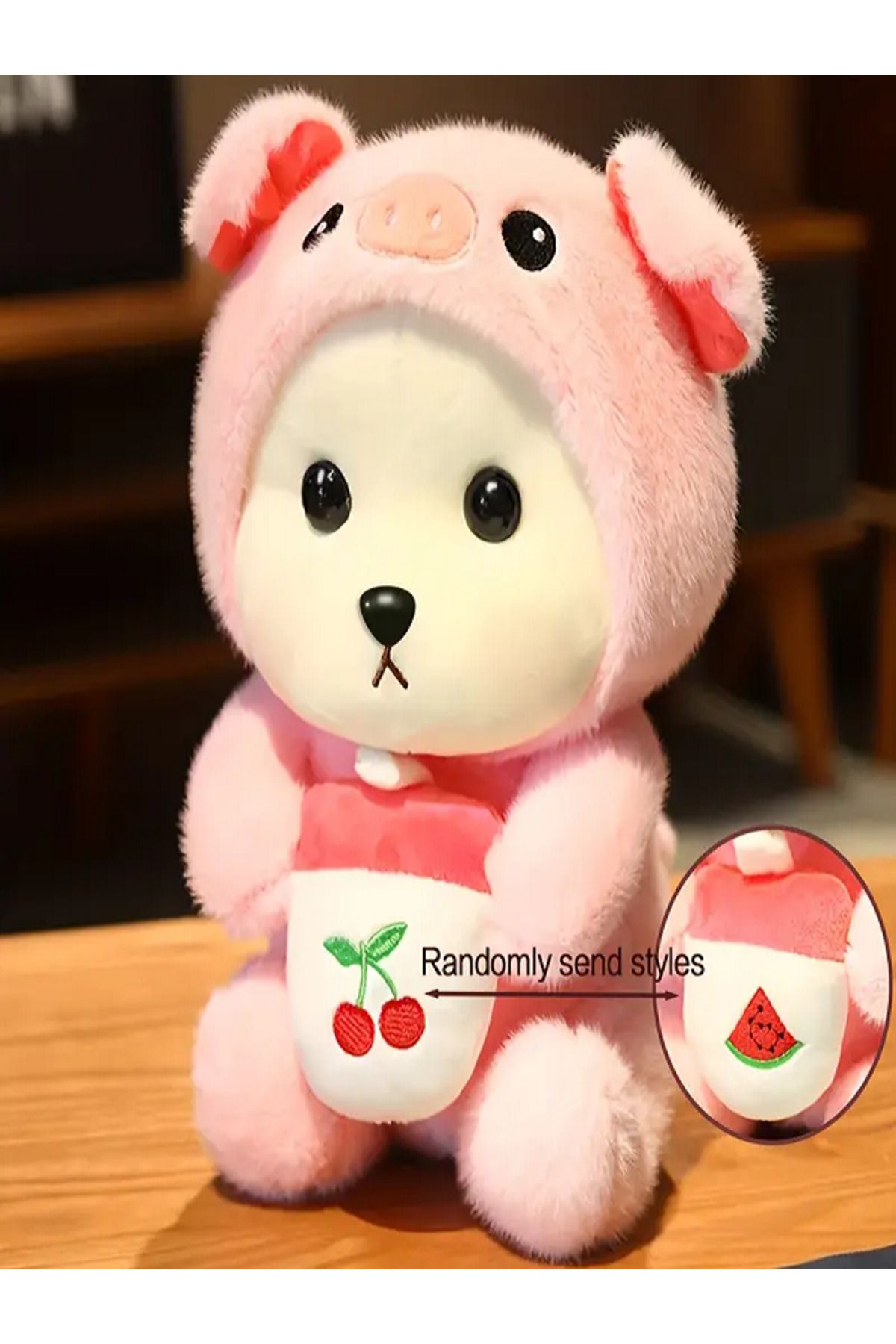DENİZ Husky Sevimli Peluş Oyuncak Pembe 30 cm