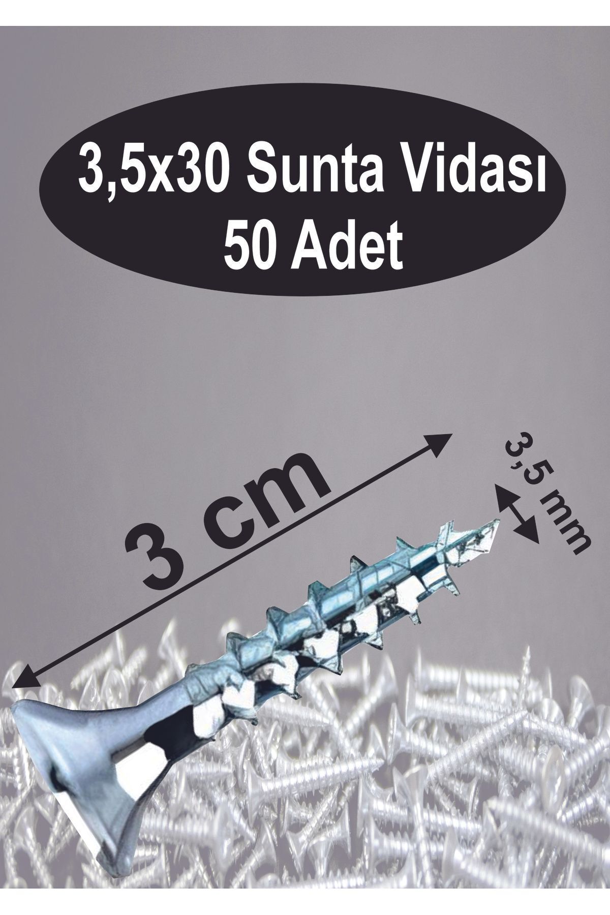 Dempol 3,5x30 Sunta Vidası 50 Adet