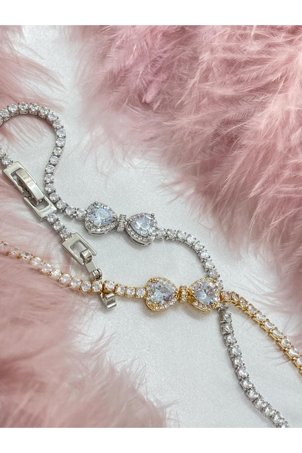 melif accesories İki Renkli Altın ve Gümüş Kaplama Su Yolu Bileklik Seti – Altın ve Gümüş Kaplama Şık Takı