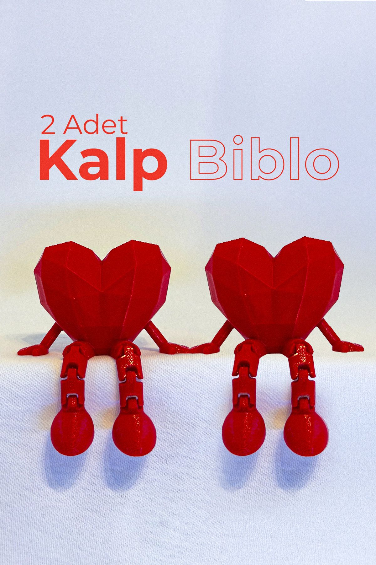 sob3studio Kalp Biblo 2 Adet