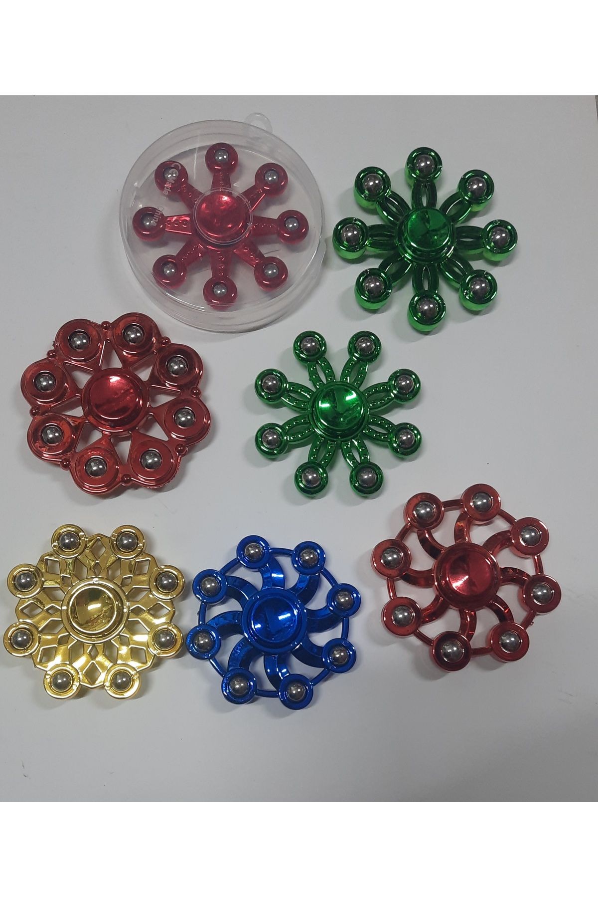 ydn Metalize Stres Çarkı Metal , Metalik Renkli 1 Adet 8 Cm