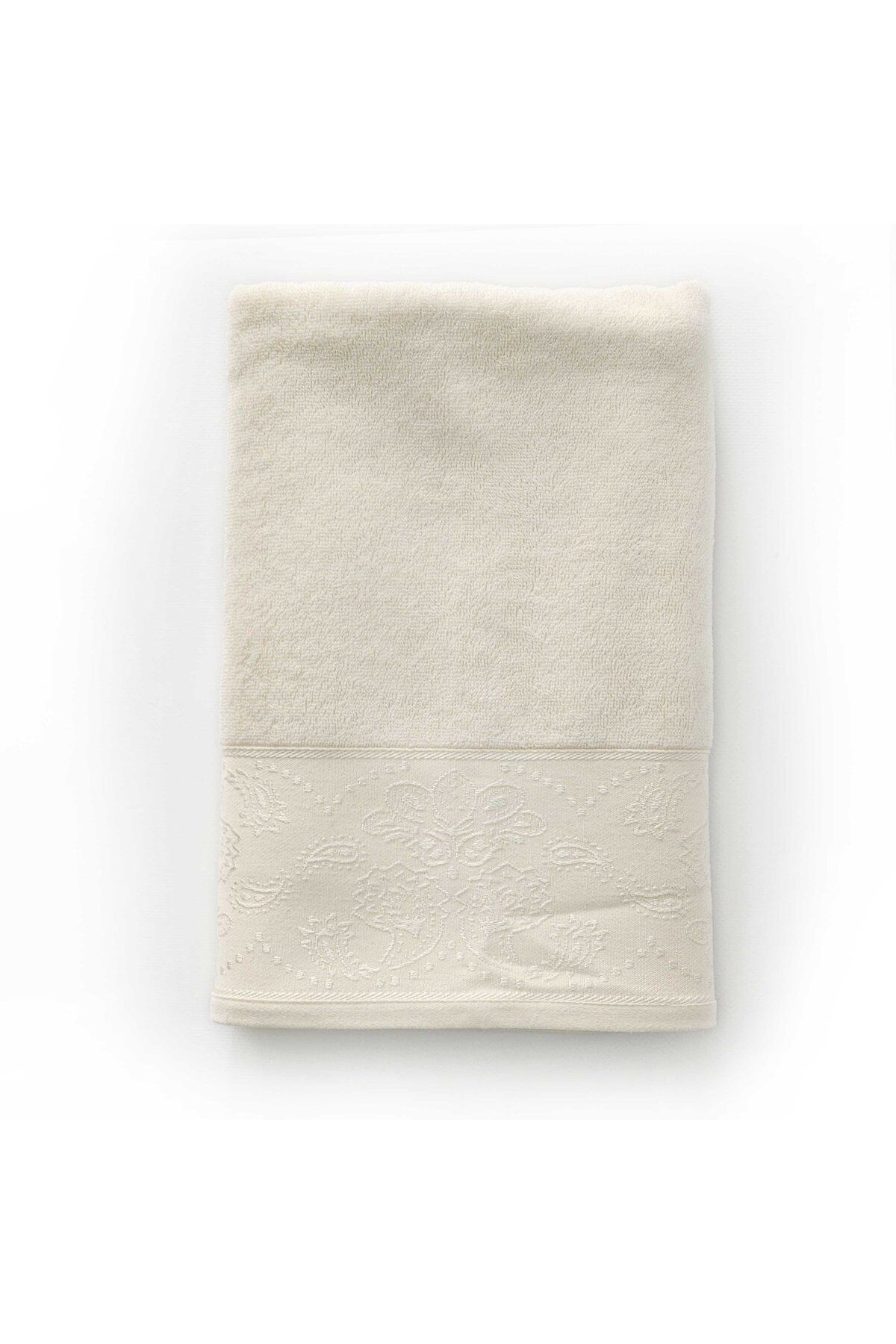 Alesta Home Pamuklu Krem Banyo Havlusu 70x140 cm HVL096