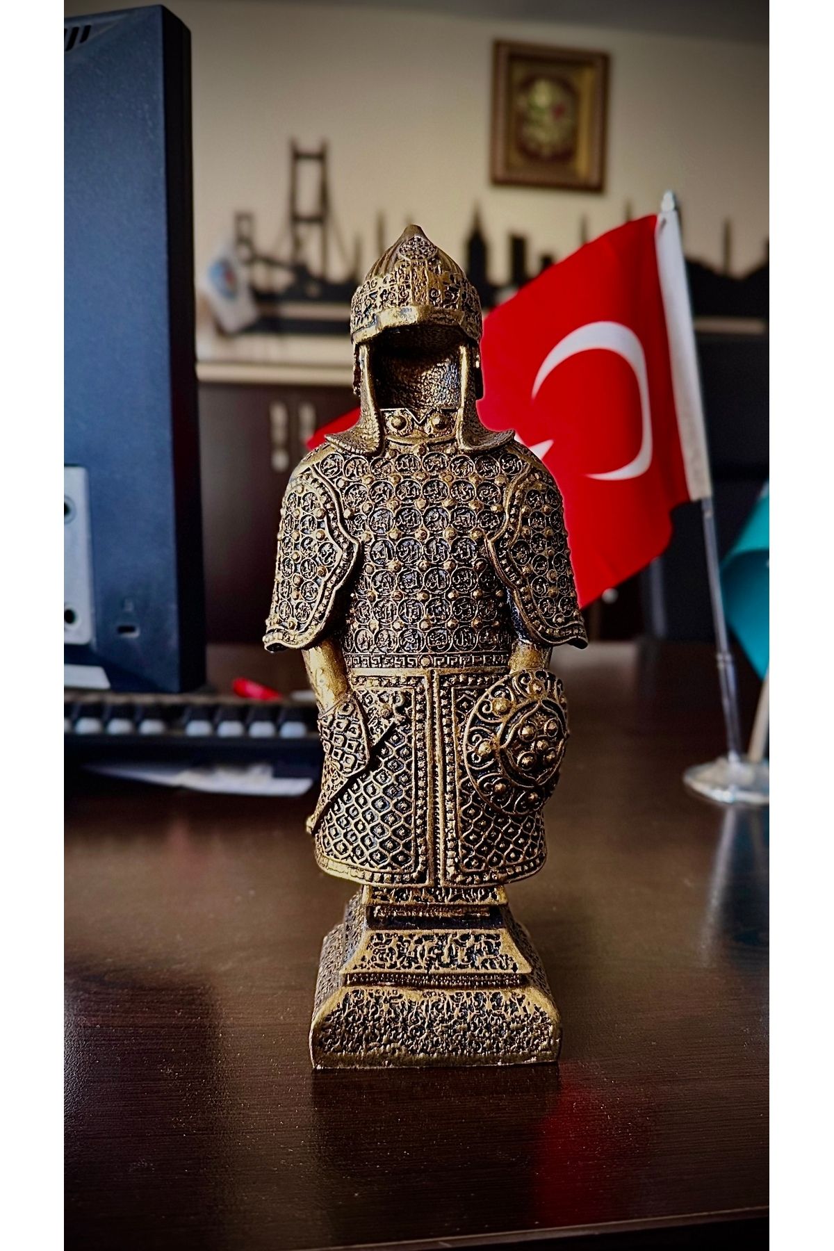 Lina Art hediyelik Büyük Boy Esmaül Hüsna İşlemeli Zırh Biblo