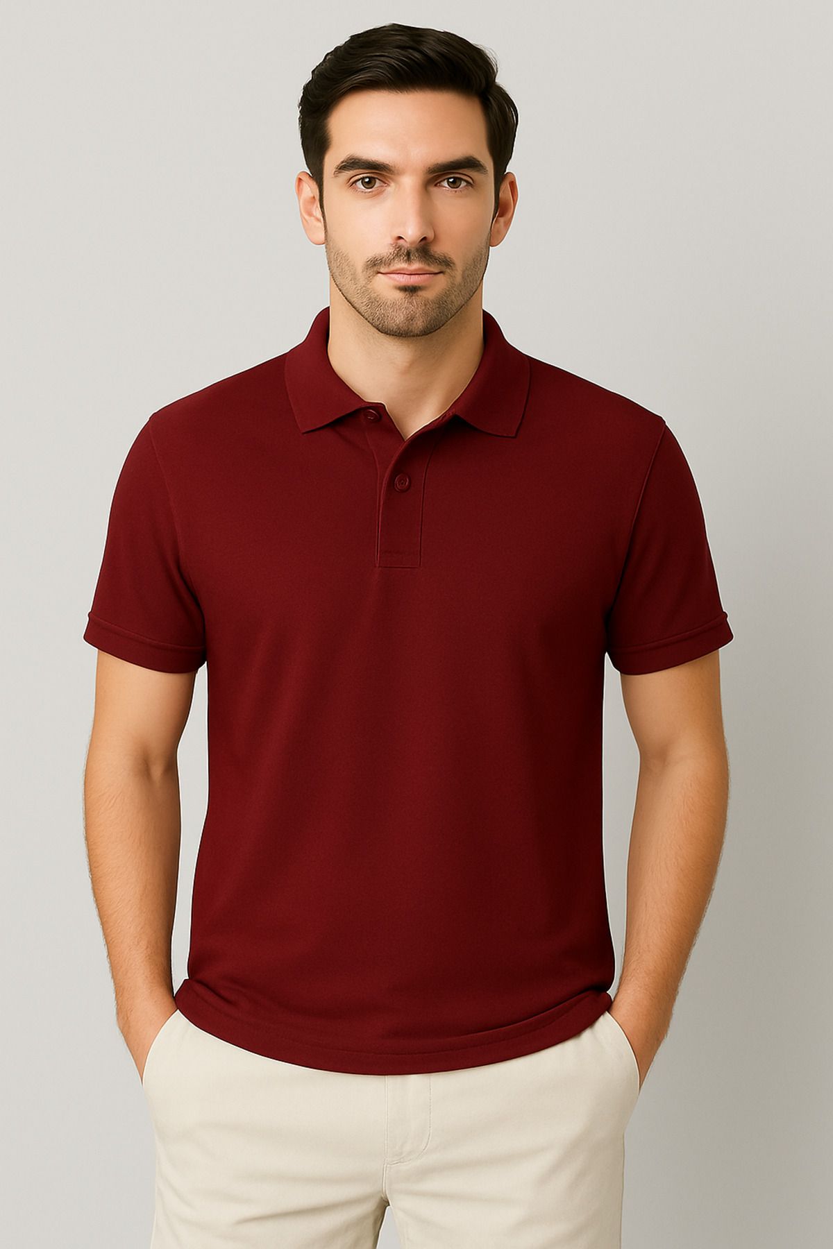 PARSHEY Regular Fit %100 Pamuk Polo Yaka Yarım Kollu Basic T-Shirt