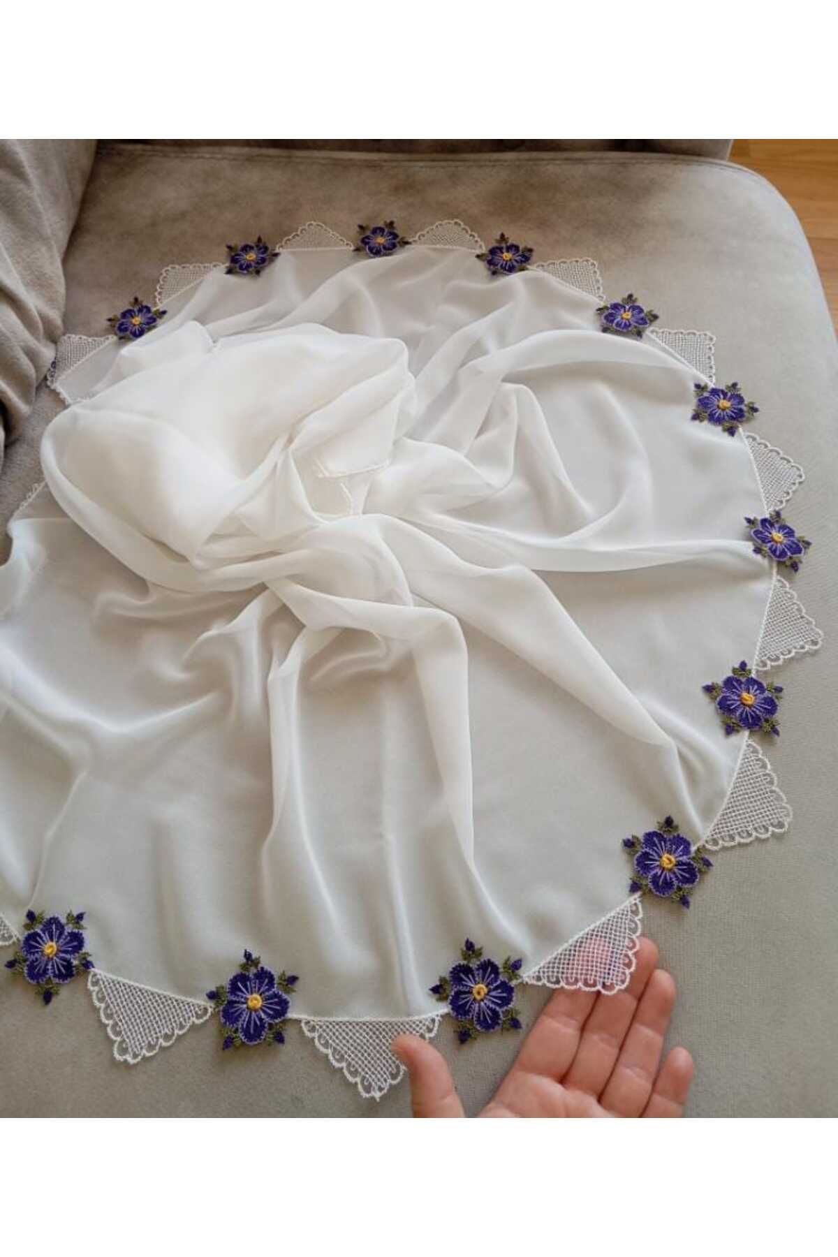 NUMİSTORE İğne oyası beyaz renk namaz örtüsü