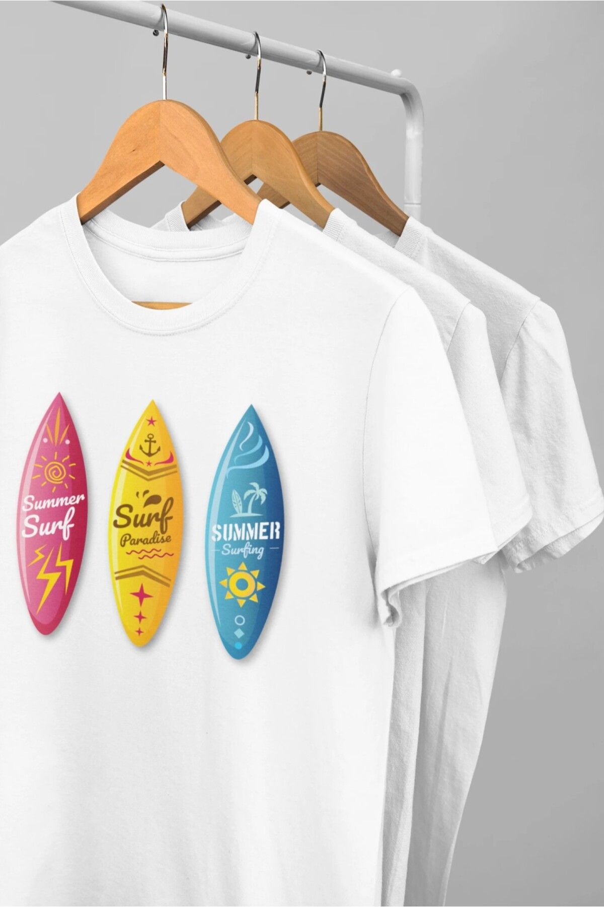 soul stop where freedom flows against the current Summer Surfboards Unisex Erkek T-Shirt – Soul Stop Özgün Tasarımı