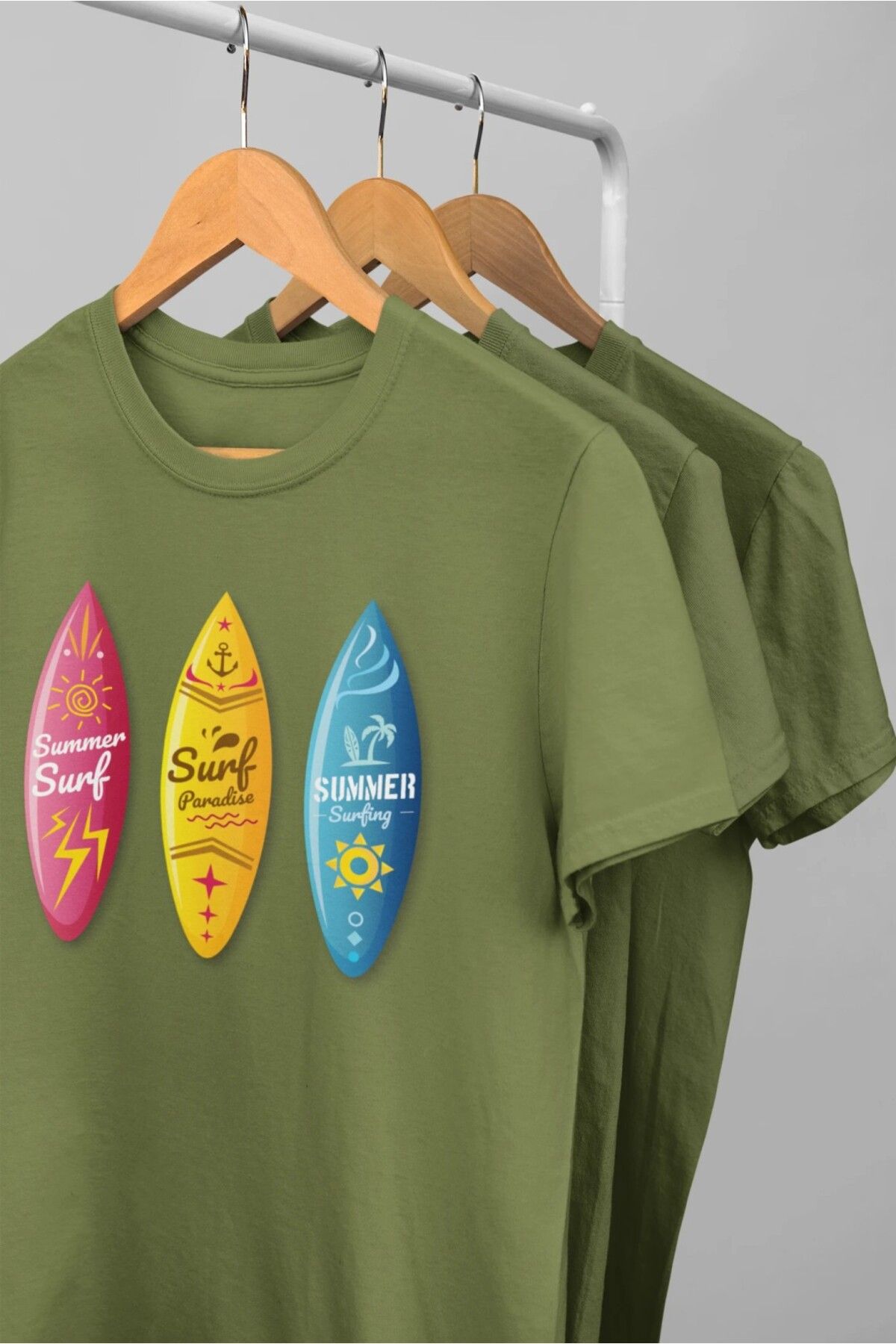 soul stop where freedom flows against the current Summer Surfboards Unisex Erkek T-Shirt – Soul Stop Özgün Tasarımı