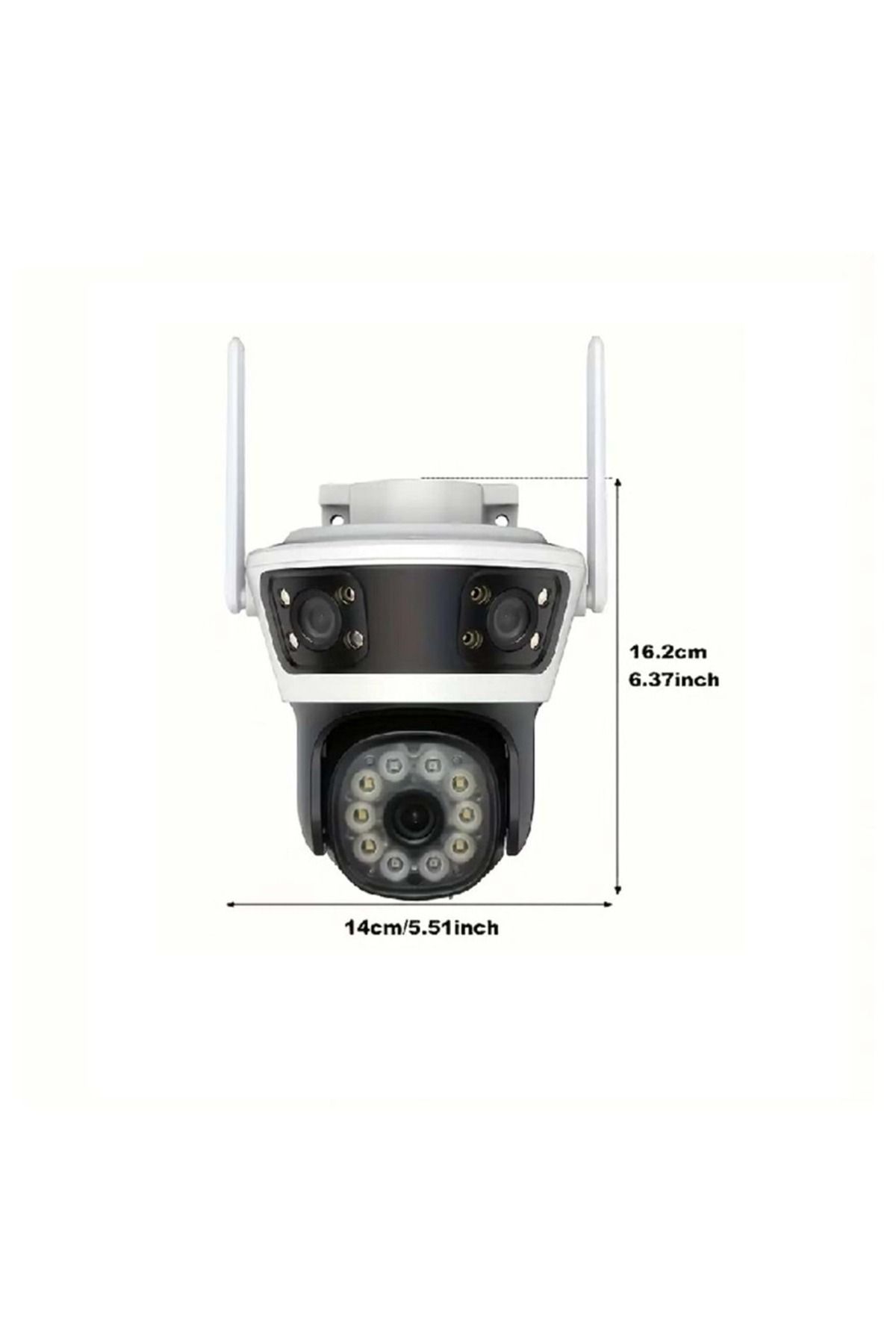 inox dijital İnox 19 ipc 3+3 Megapiksel 1080P Full HD Wi-Fi Çift Lensli Gece Görüşlü