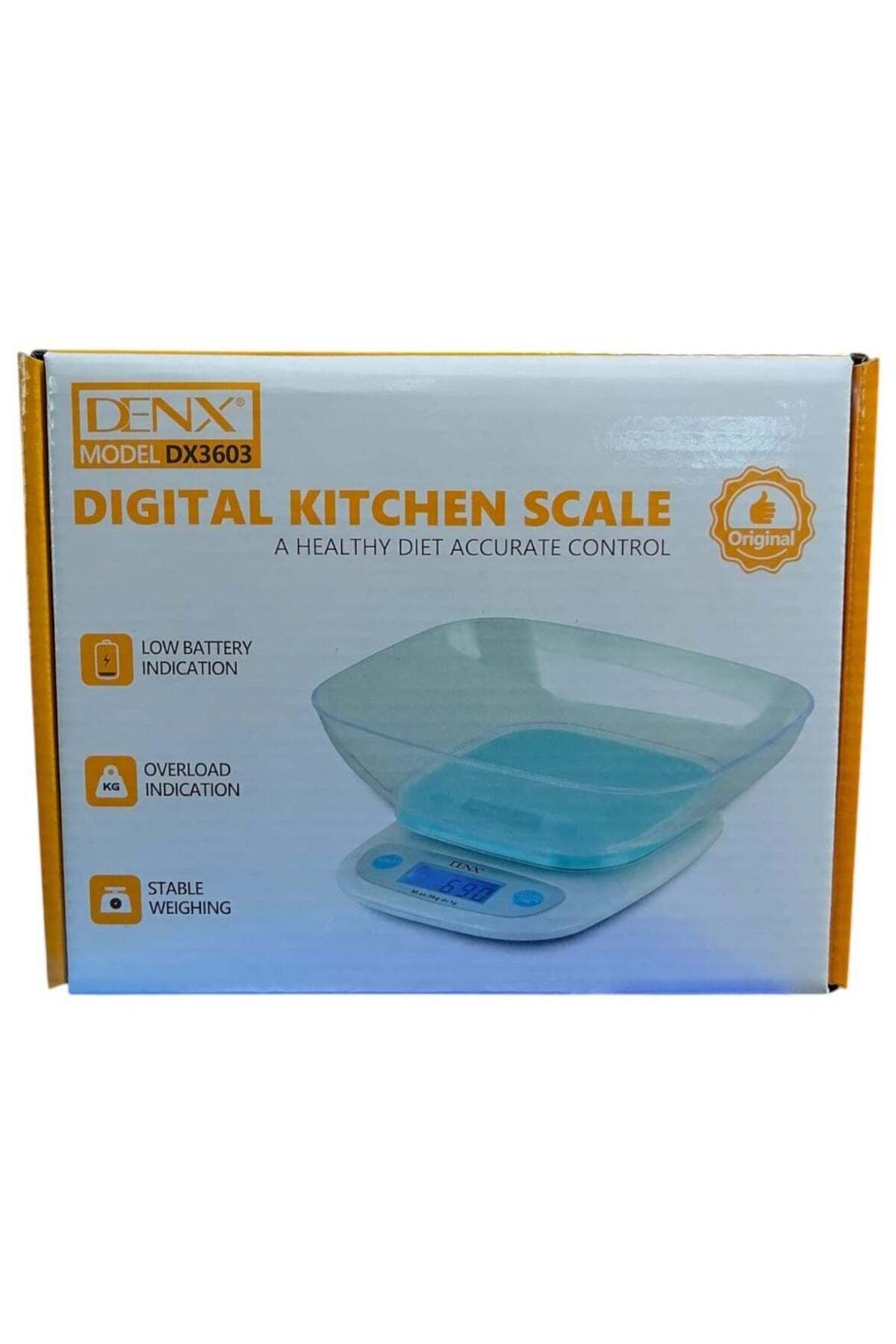 Denx-Digital kitchen scale for home use and coffee lovers/V60 with high accuracy and 5000g capacity with 7