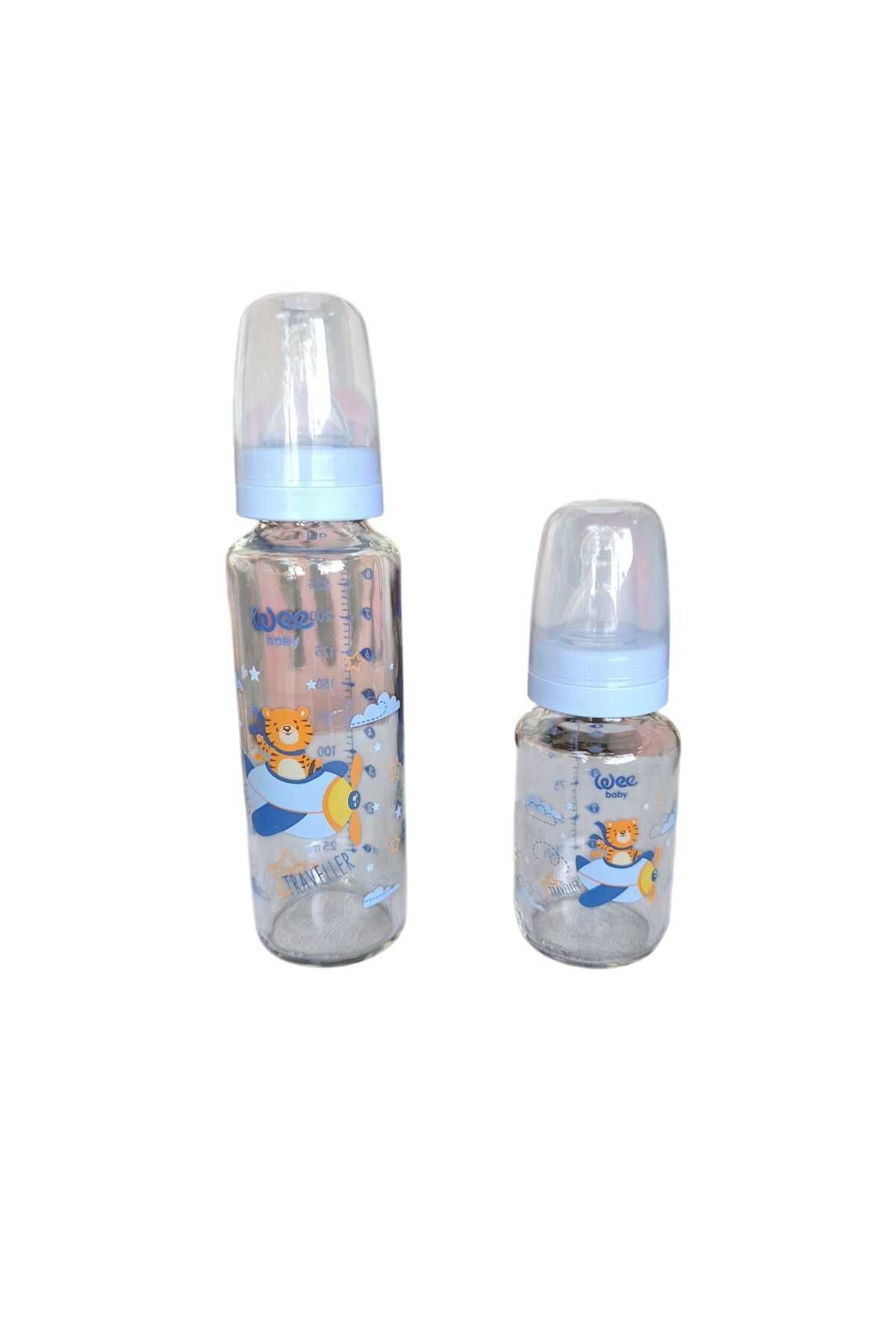 Lumina Trade Wee Baby Klasik Cam Biberon Seti 250-125 ml Mavi