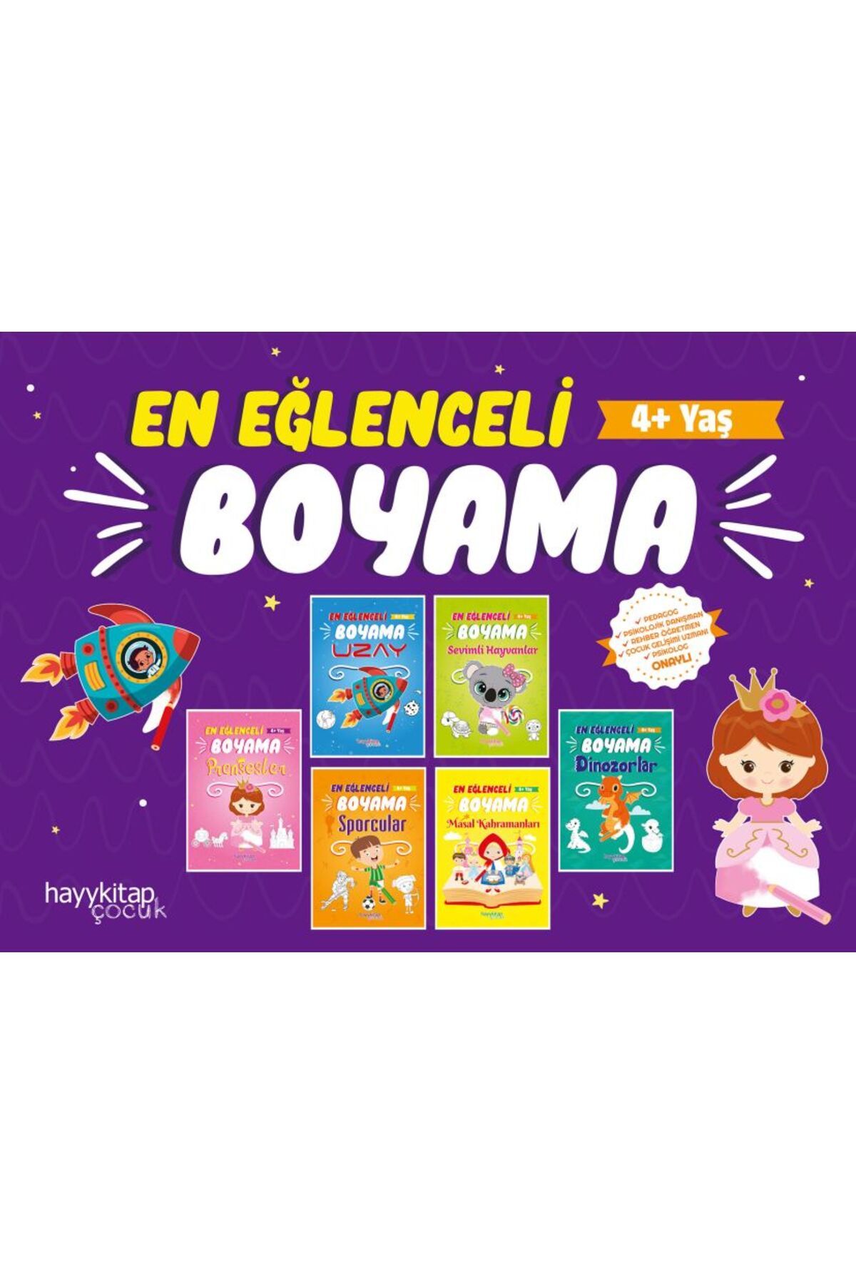 Destek Yayınları En Eğlenceli Boyama 6’lı Set