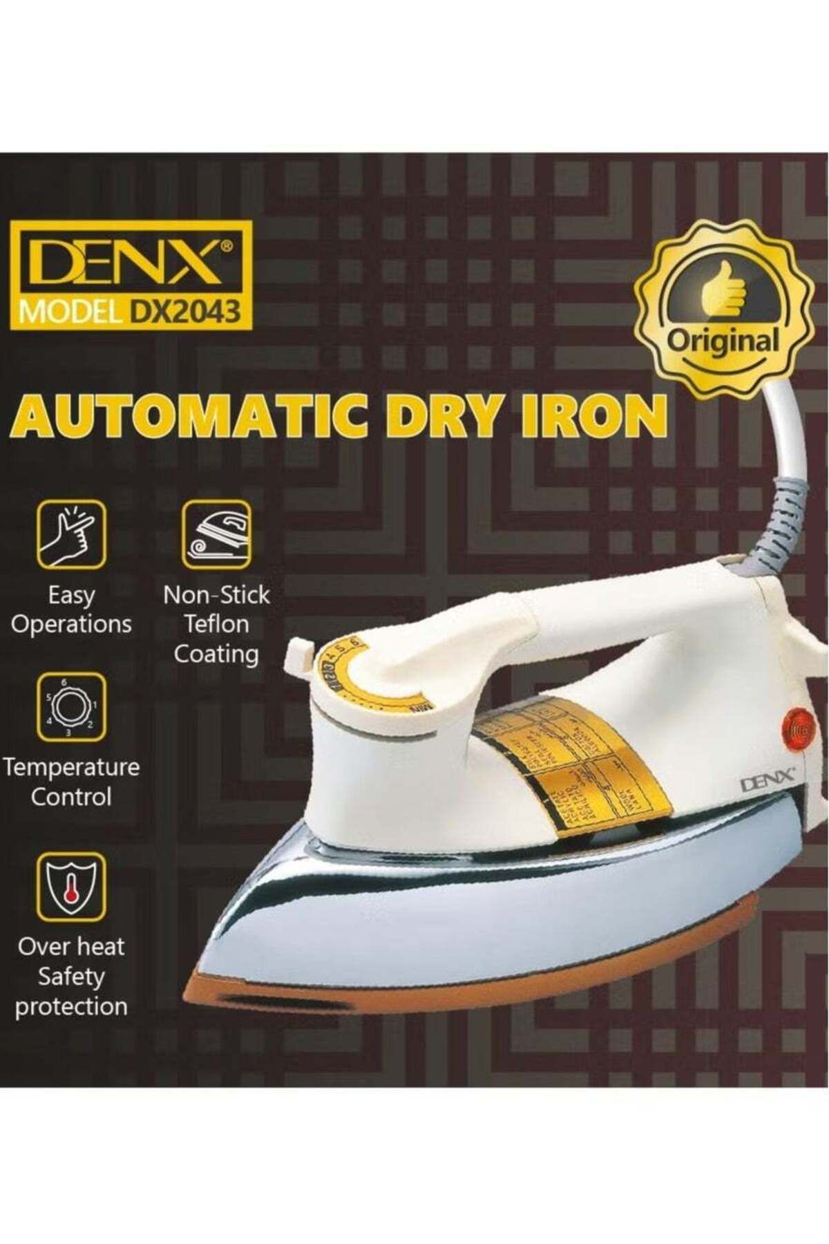 Denx-مكواة أوتوماتيكية بنظام أمان متقدم وإعدادات مختلفة لدرجة الحرارة للكي 4