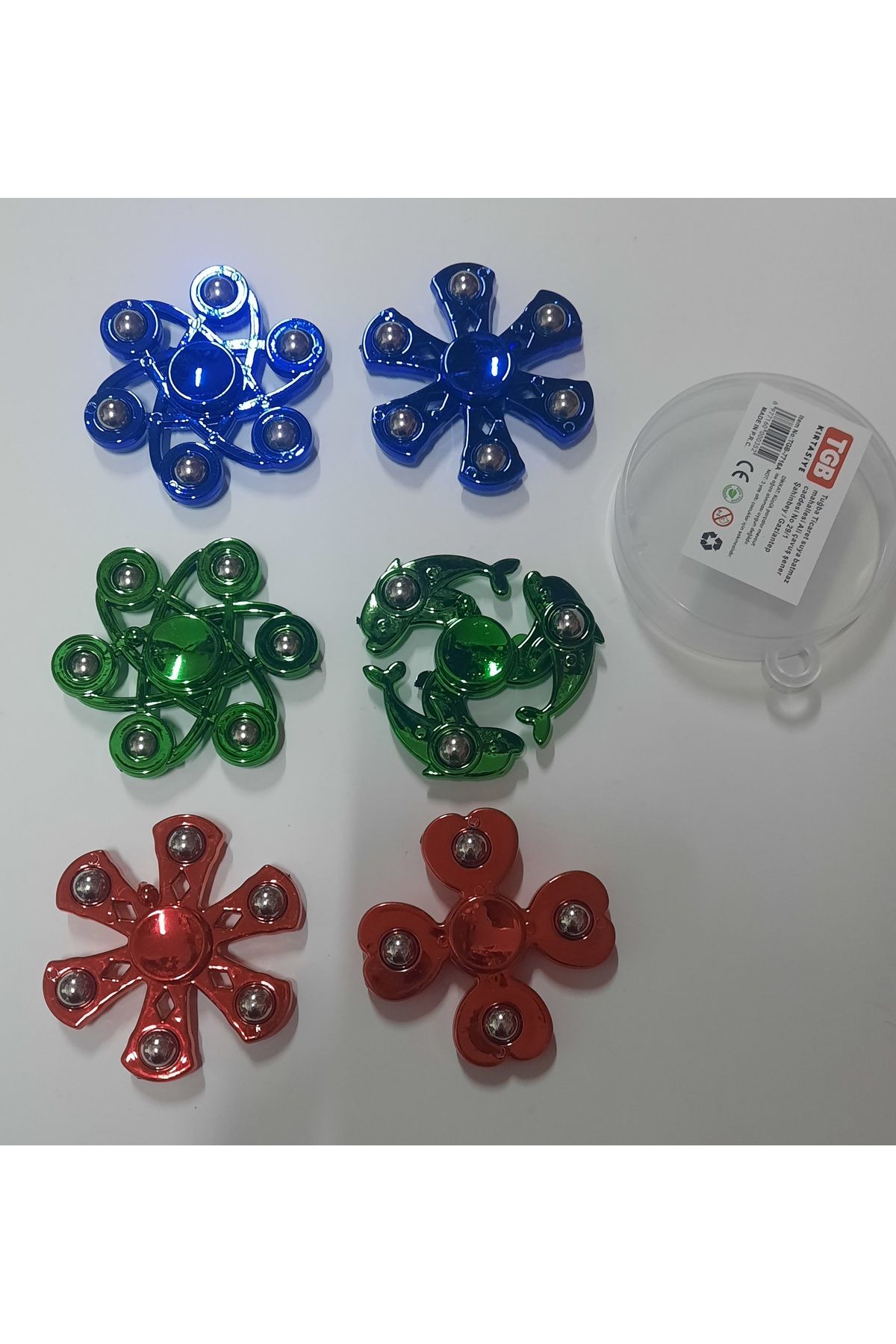 TOYSTAR Kutulu Metalize Stres Çarkı Metal ,1 Adet Metalik Renkli 6,5 cm