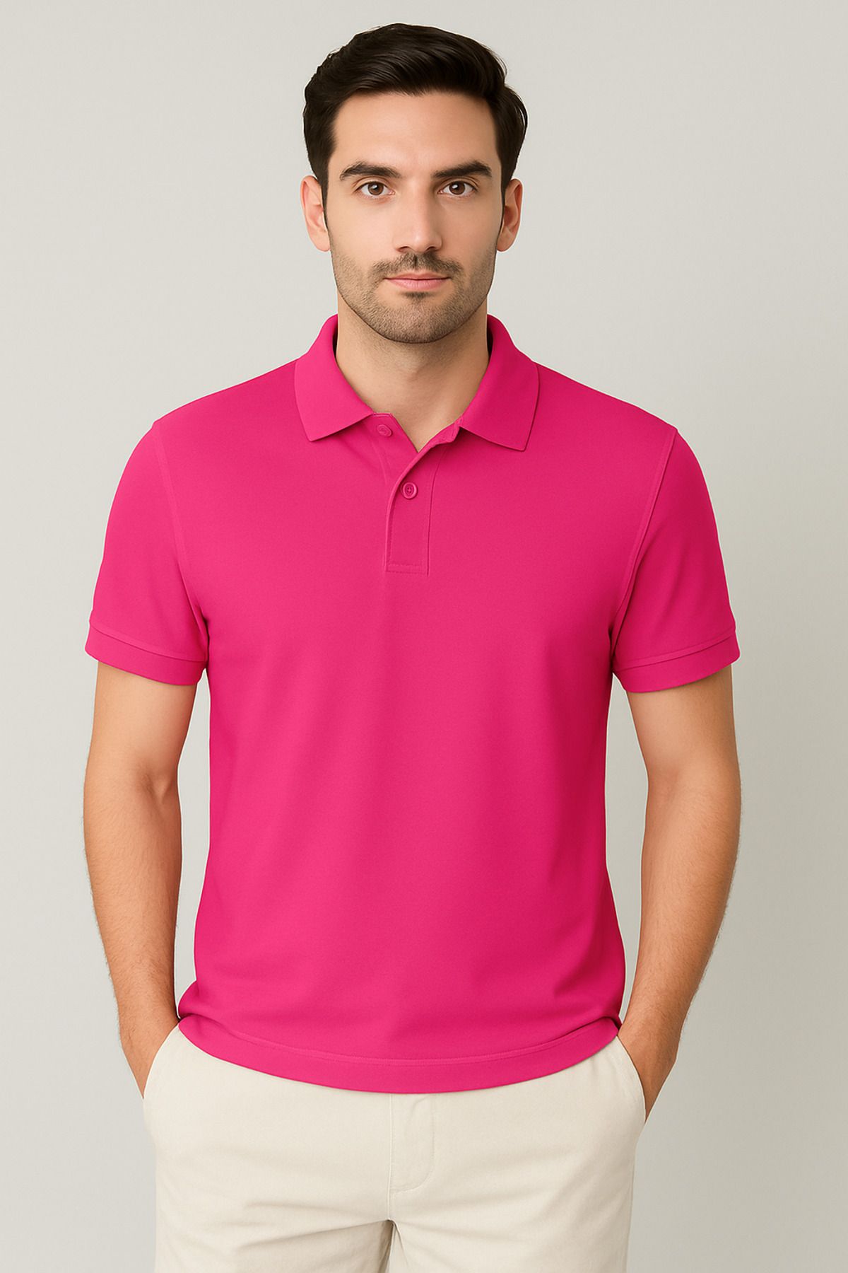 PARSHEY Regular Fit %100 Pamuk Polo Yaka Yarım Kollu Basic T-Shirt