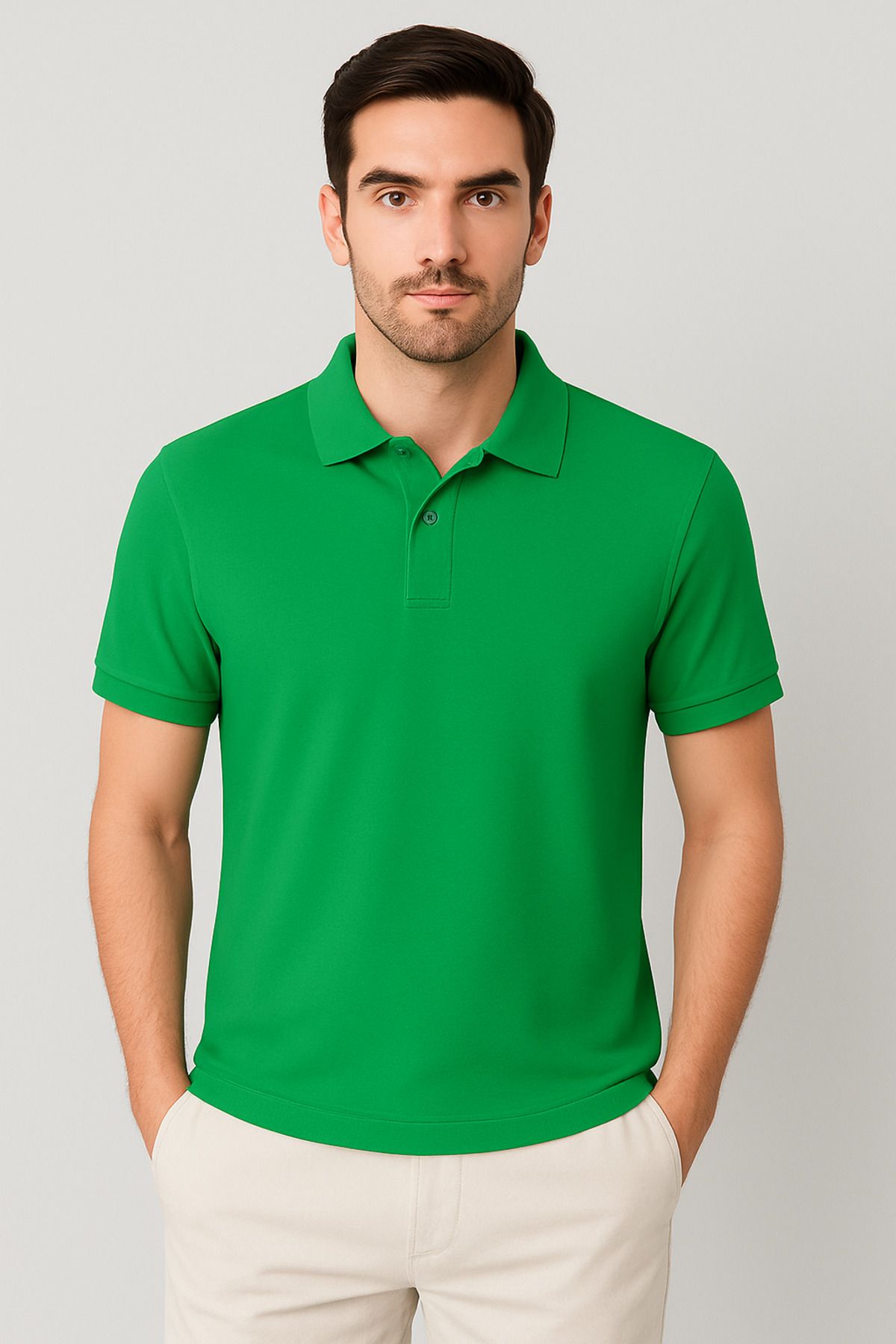 PARSHEY Regular Fit %100 Pamuk Polo Yaka Yarım Kollu Basic T-Shirt