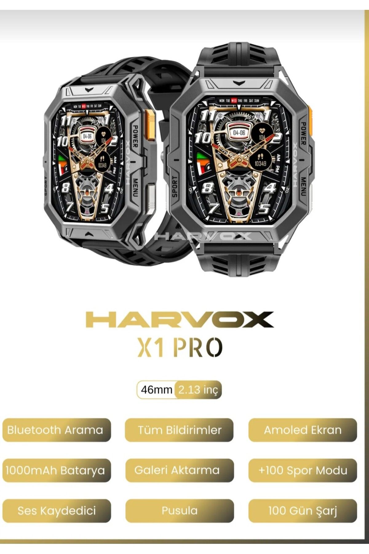 ar&be X1 PRO HARVOX Watch Akıllı Saat Iphone Ve Android Tüm Telefonlara Uyumlu