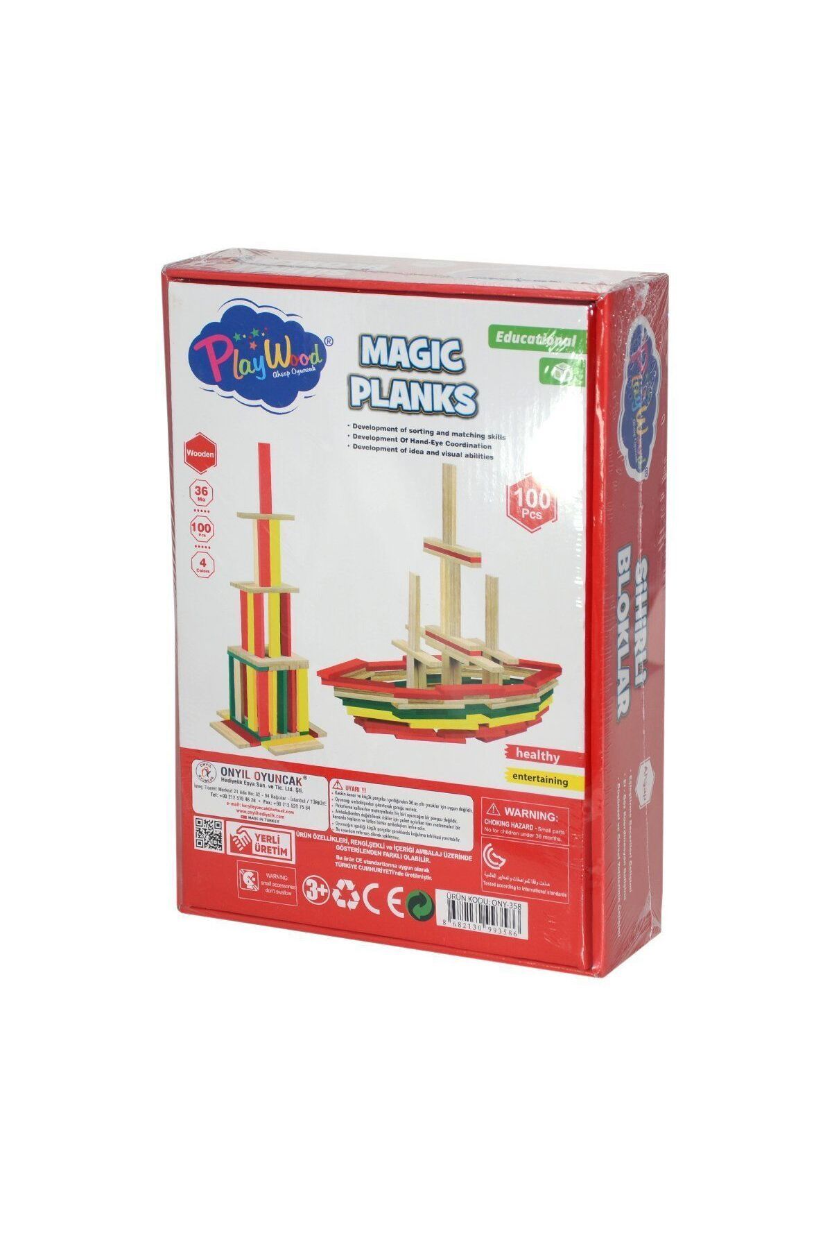melfxxl eticaret ONY-358 Ahşap 100 Parça Sihirli Bloklar
