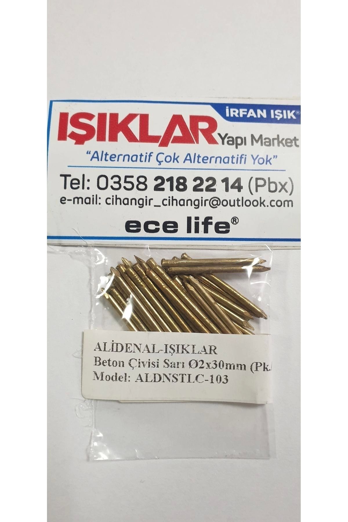 alidenal Ince-saat Asma Çivisi-tablo Asma Çivisi -3cm (PK./AD.: 25ADET)