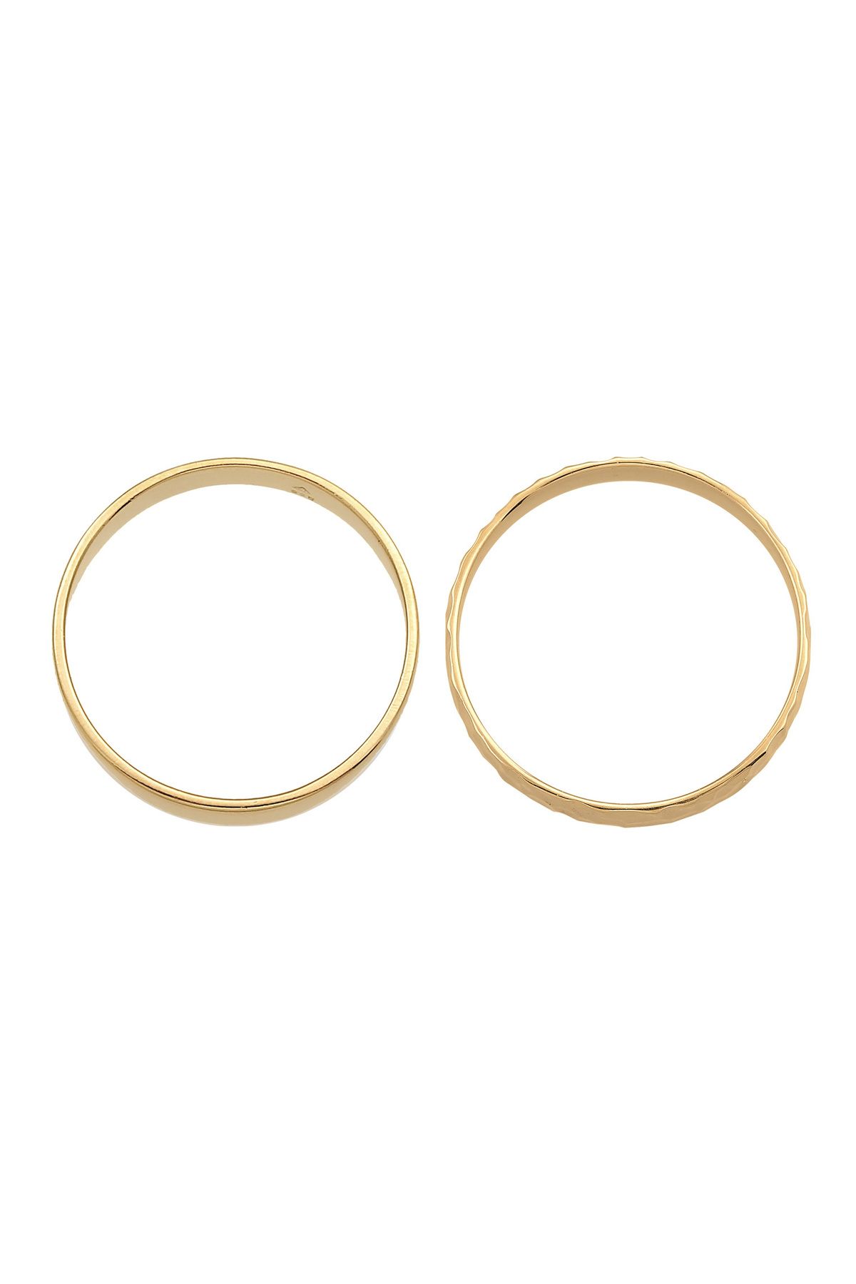 KUZZOI-Ring Men Band Set Basic Hammered in 925 sterling silver oxidised 3