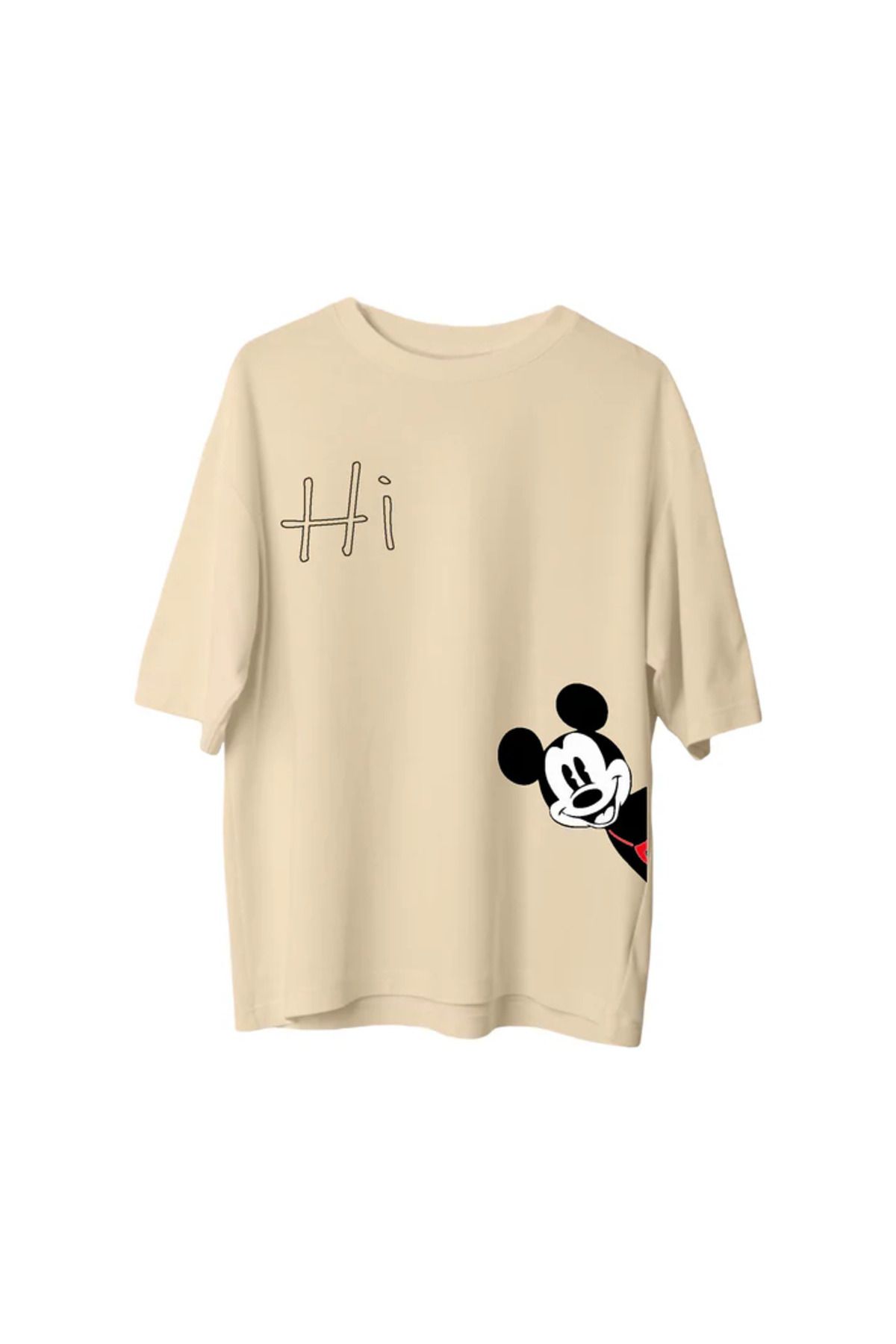 SVART WEAR Hi Mickey Baskılı T-Shirt Oversize Unisex Tişört