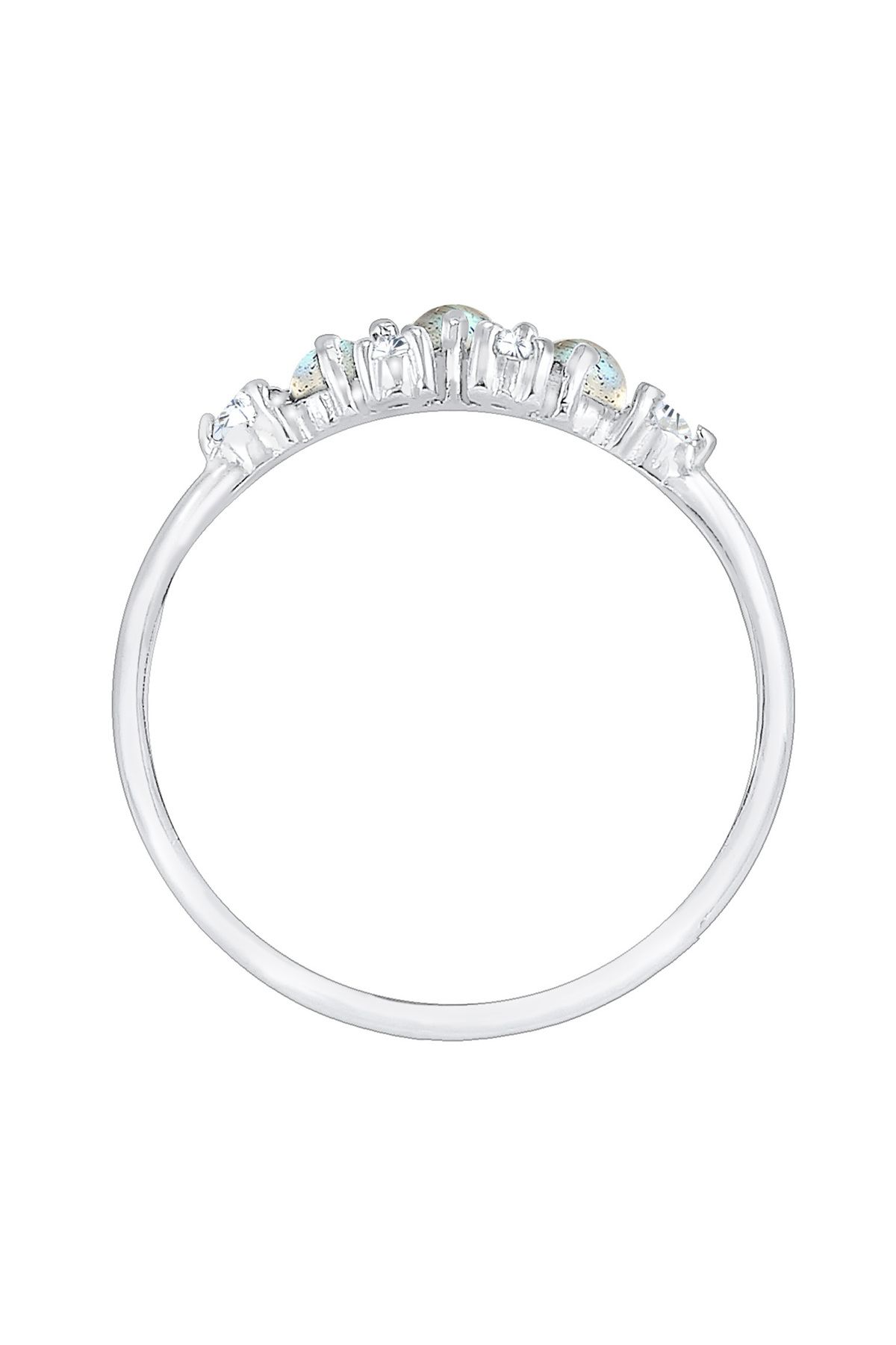 ELLI-Ring Bandring Labradorit Edelstein Zirkonia 925 Silber 3