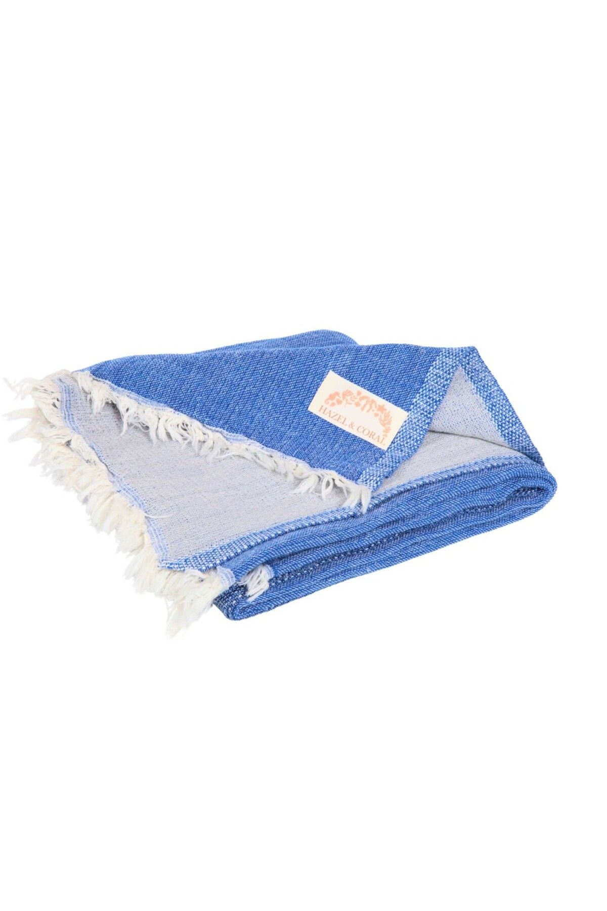 Hazel Coral 3 Katlı Müslin Bebek Örtüsü & Battaniyesi Mavi