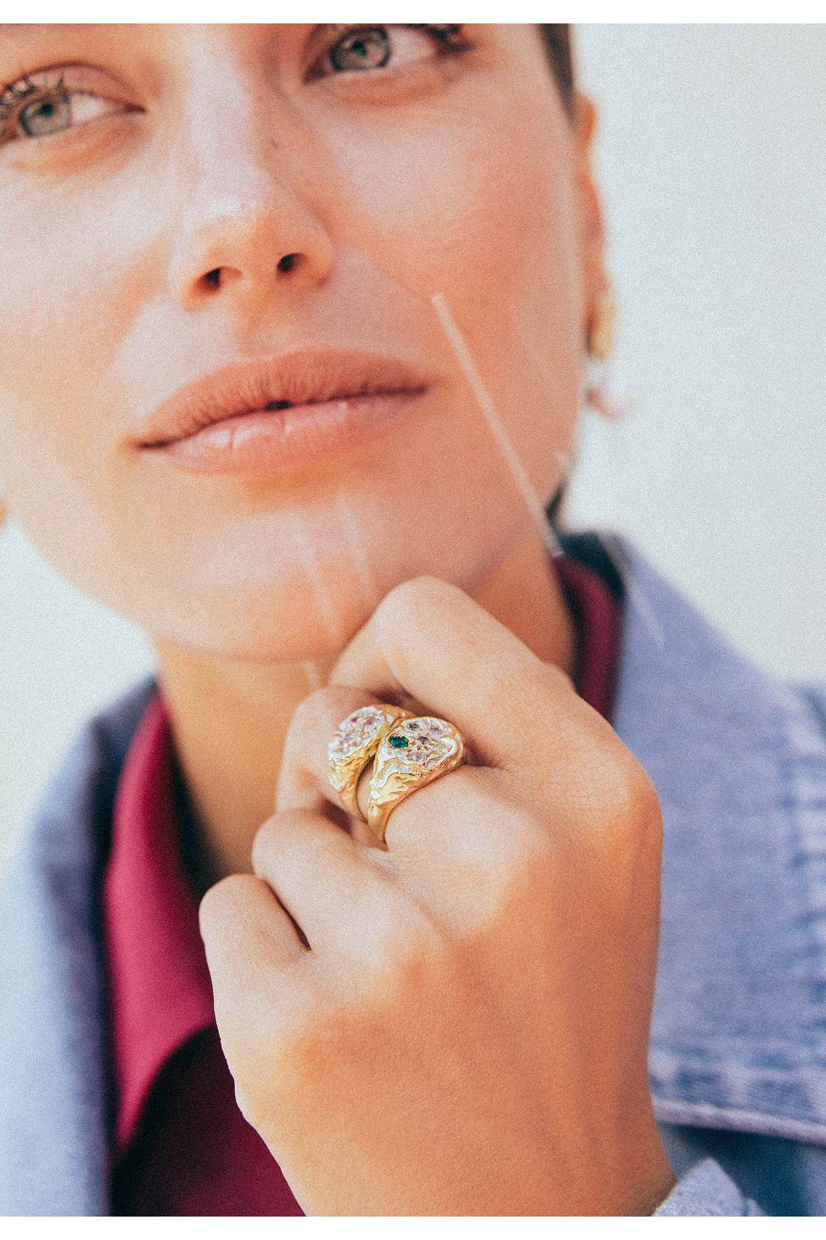 HAZE & GLORY-Ring HG HAZE & GLORY - Ring Damen in 375 Gelbgold, Schmuck Frauen, Goldring, mit Saphir, vi 5