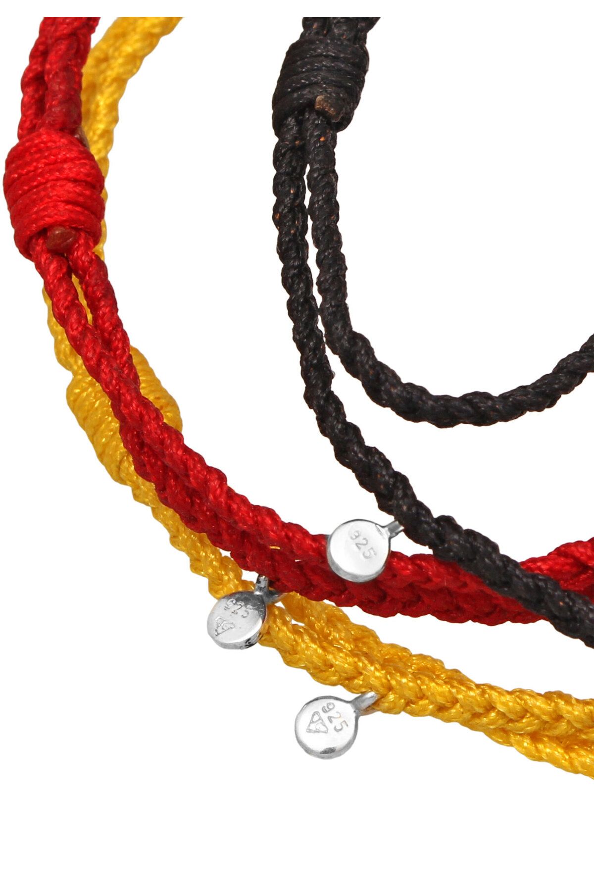 ELLI-Armband Damen Beads Fußball Deutschland Set mit Nylon in 925 Sterling Silber 3