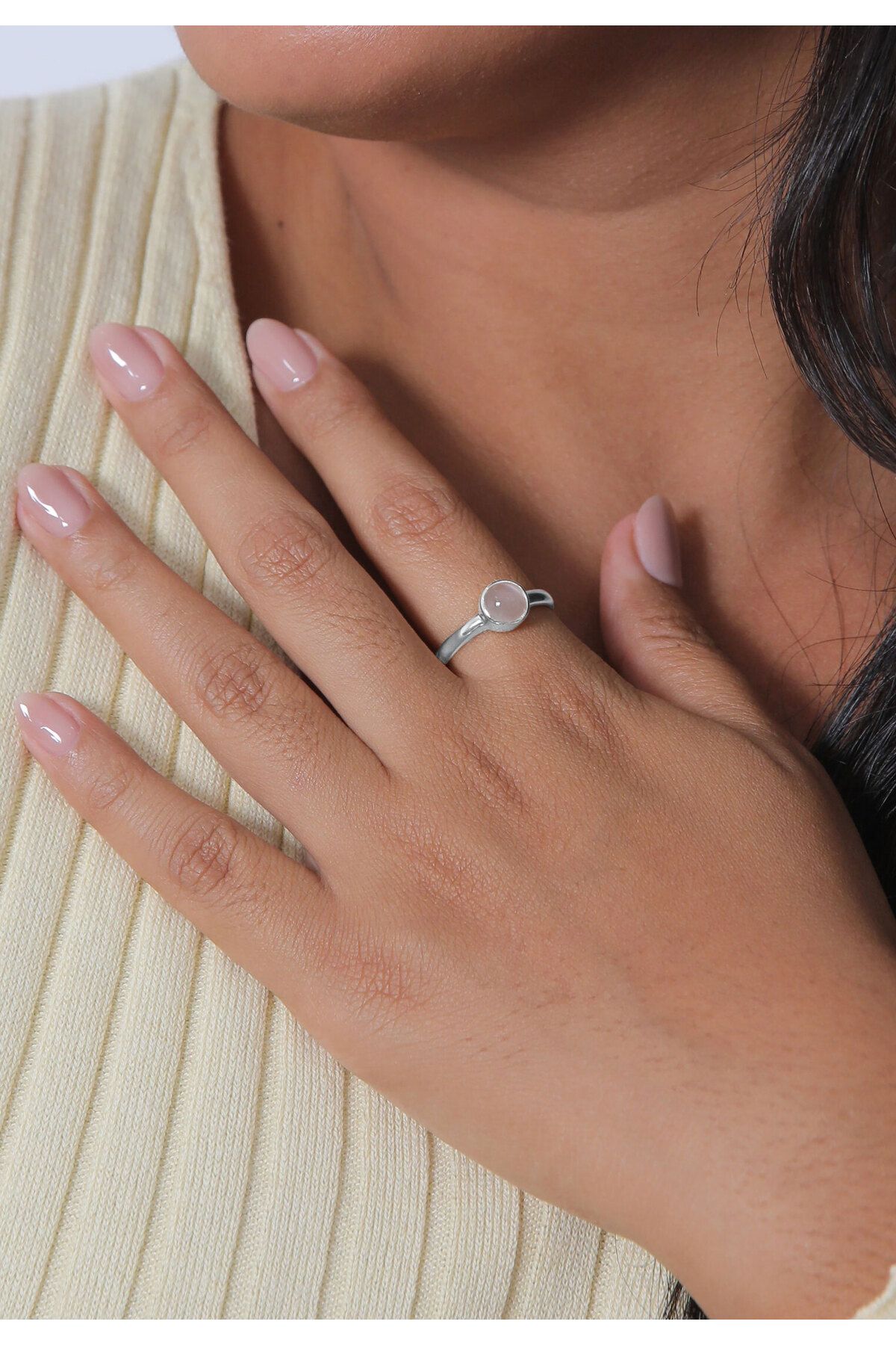 ELLI-Ring Damen Elegant mit Mondstein in 925 Sterling Silber 4